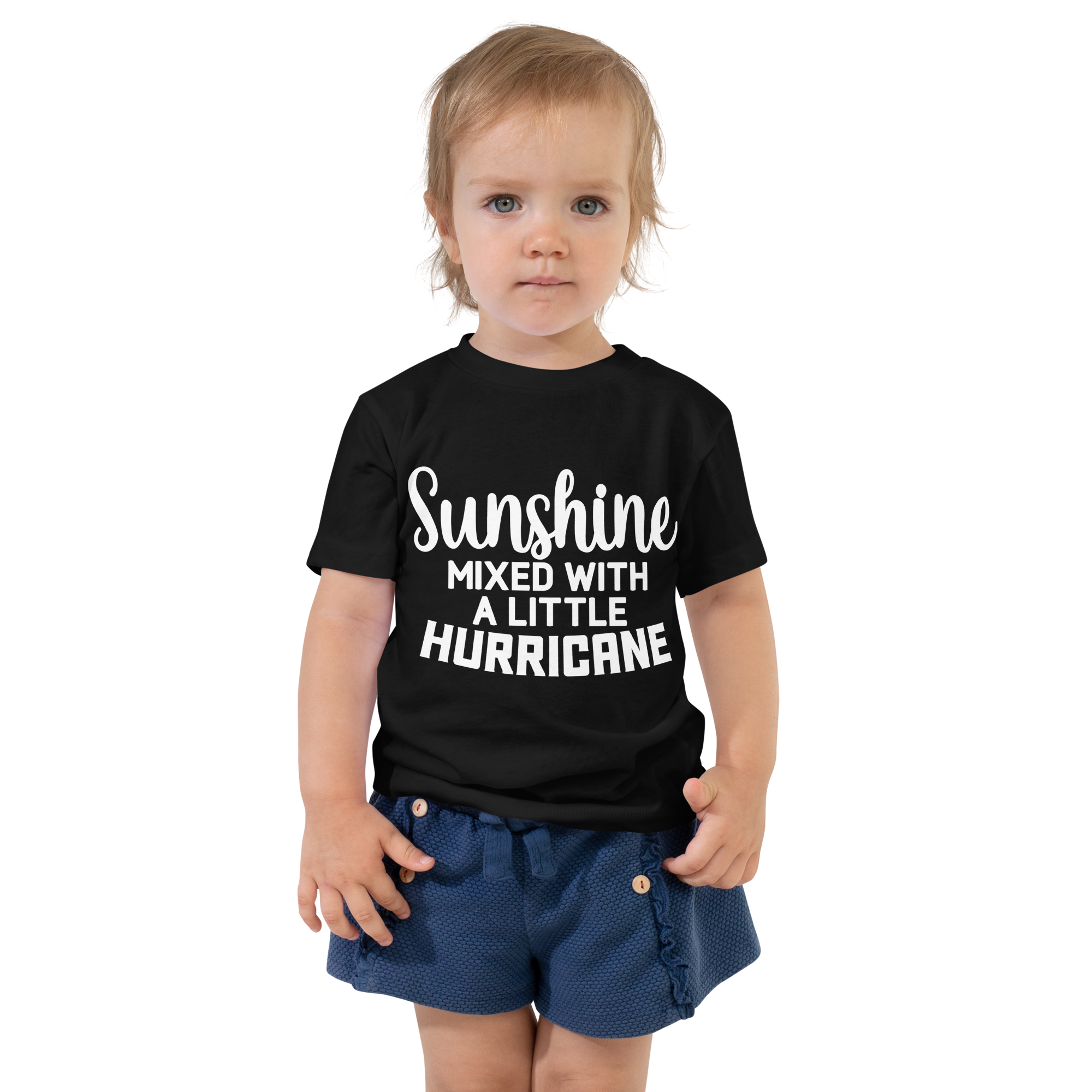 Sunshine Mixed With A Little Hurricane Toddler Short Sleeve Tee