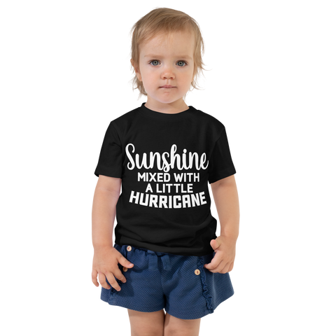 Sunshine Mixed With A Little Hurricane Toddler Short Sleeve Tee