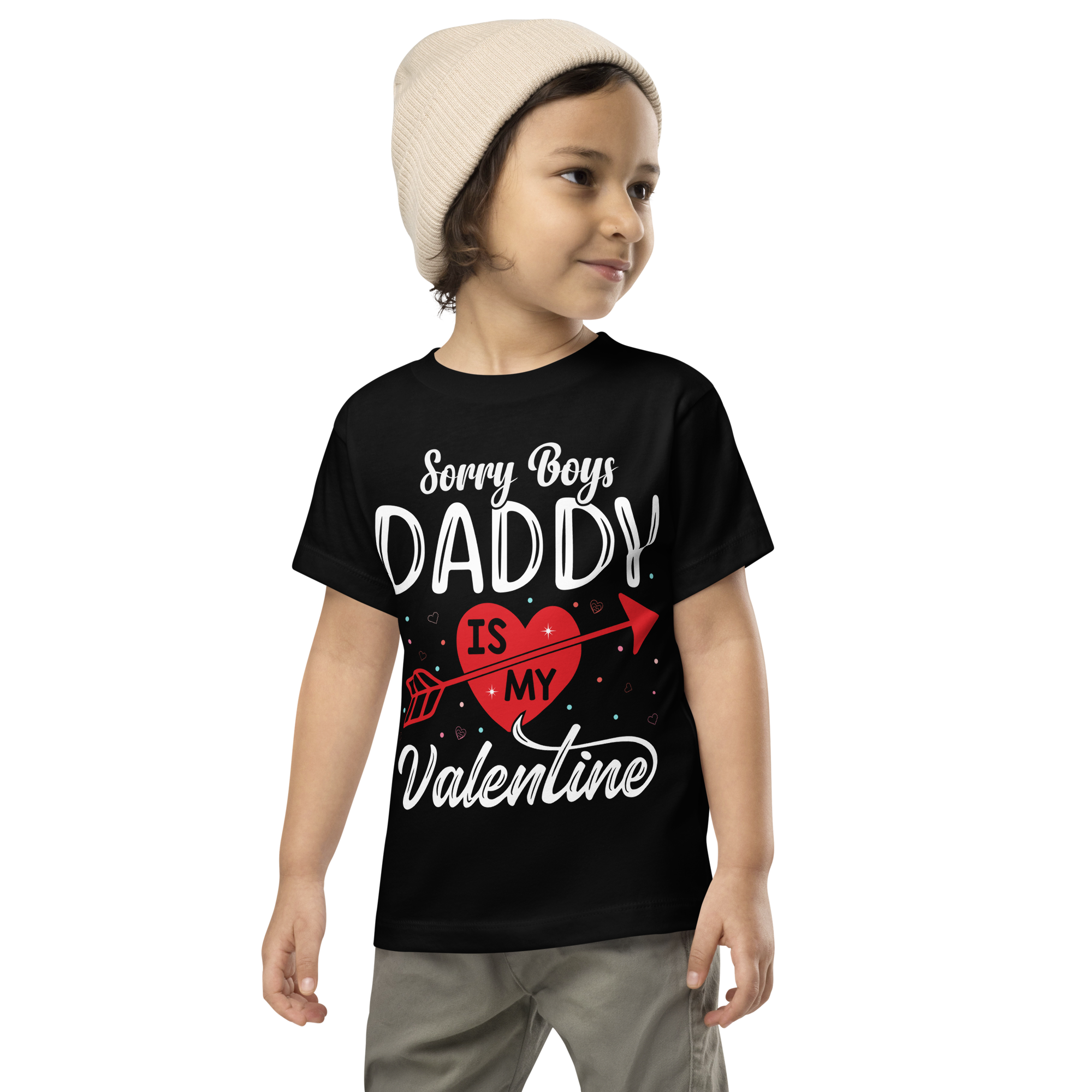 Sorry Boys Daddy is My Valentine Toddler Short Sleeve Tee