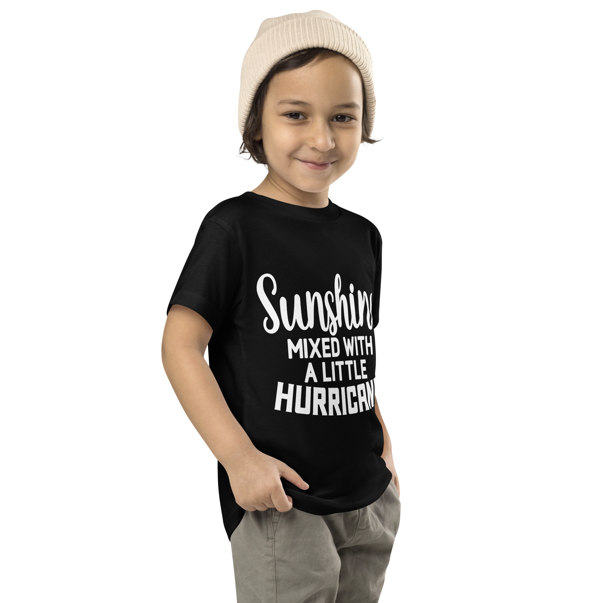 Sunshine Mixed With A Little Hurricane Toddler Short Sleeve Tee