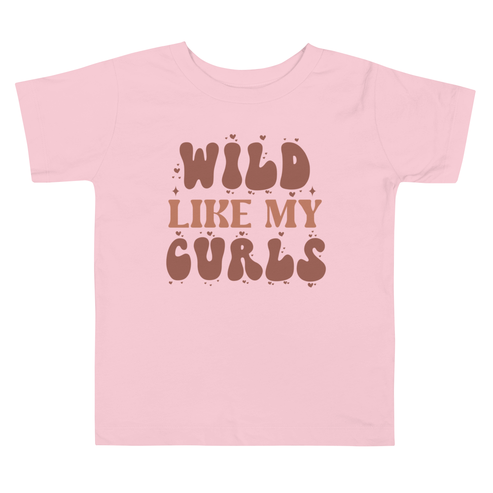 Wild Like My Curls Toddler Short Sleeve Tee