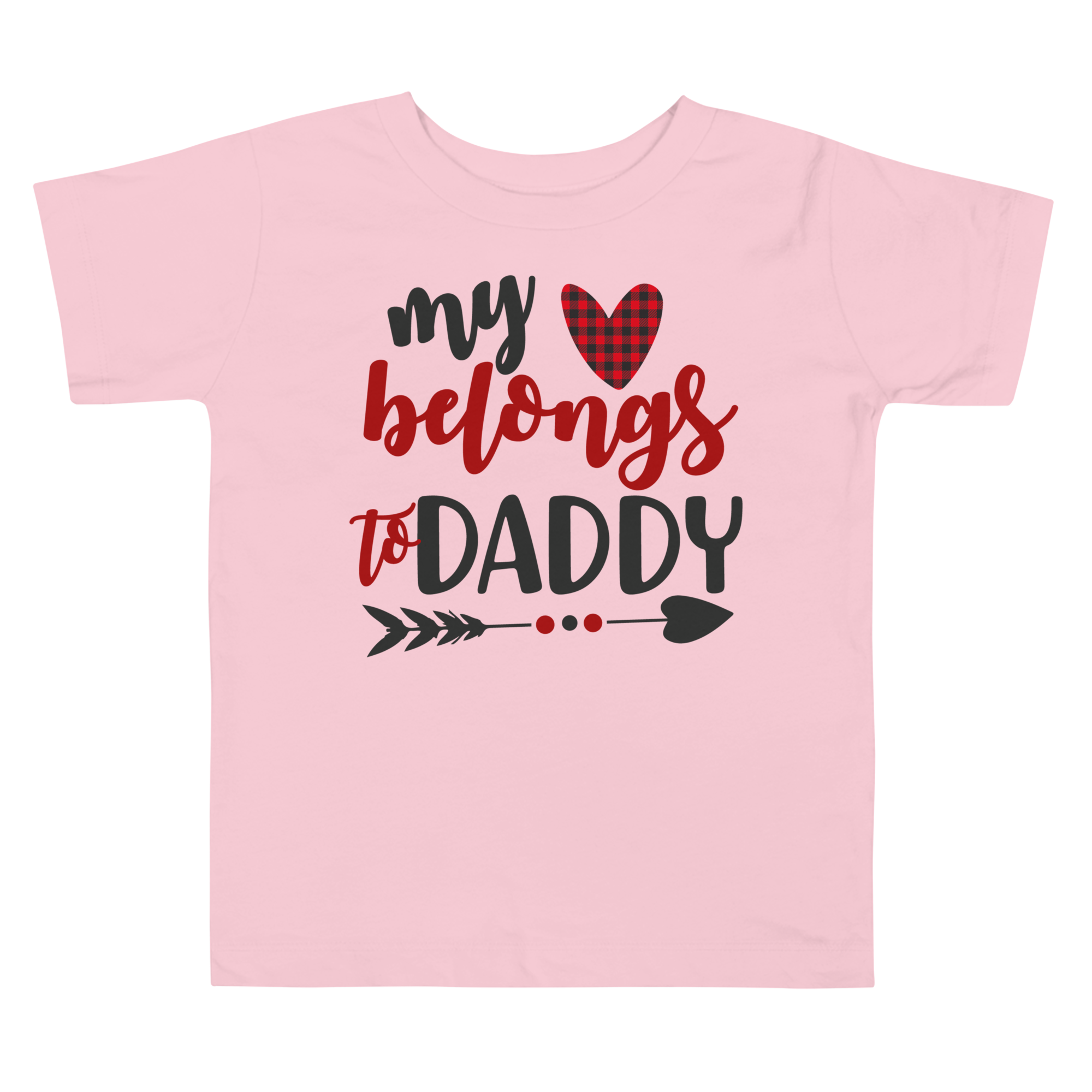 My Heart Belongs To Daddy Toddler Short Sleeve Tee