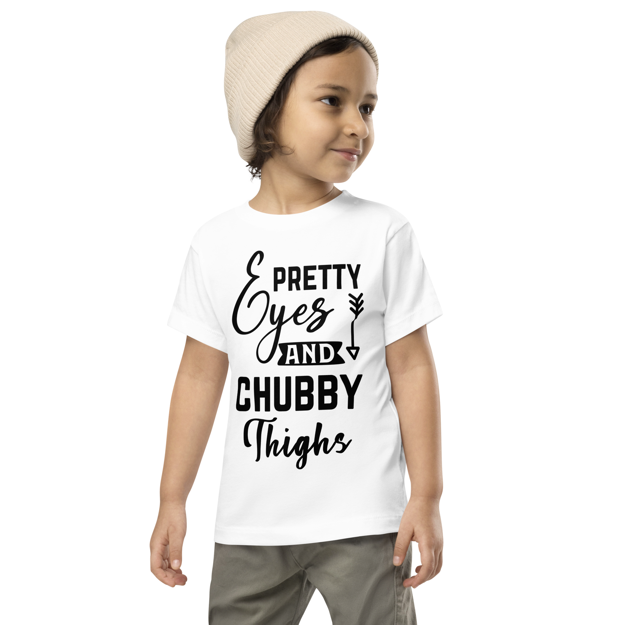 Pretty Eyes And Chubby Thighs Toddler Short Sleeve Tee