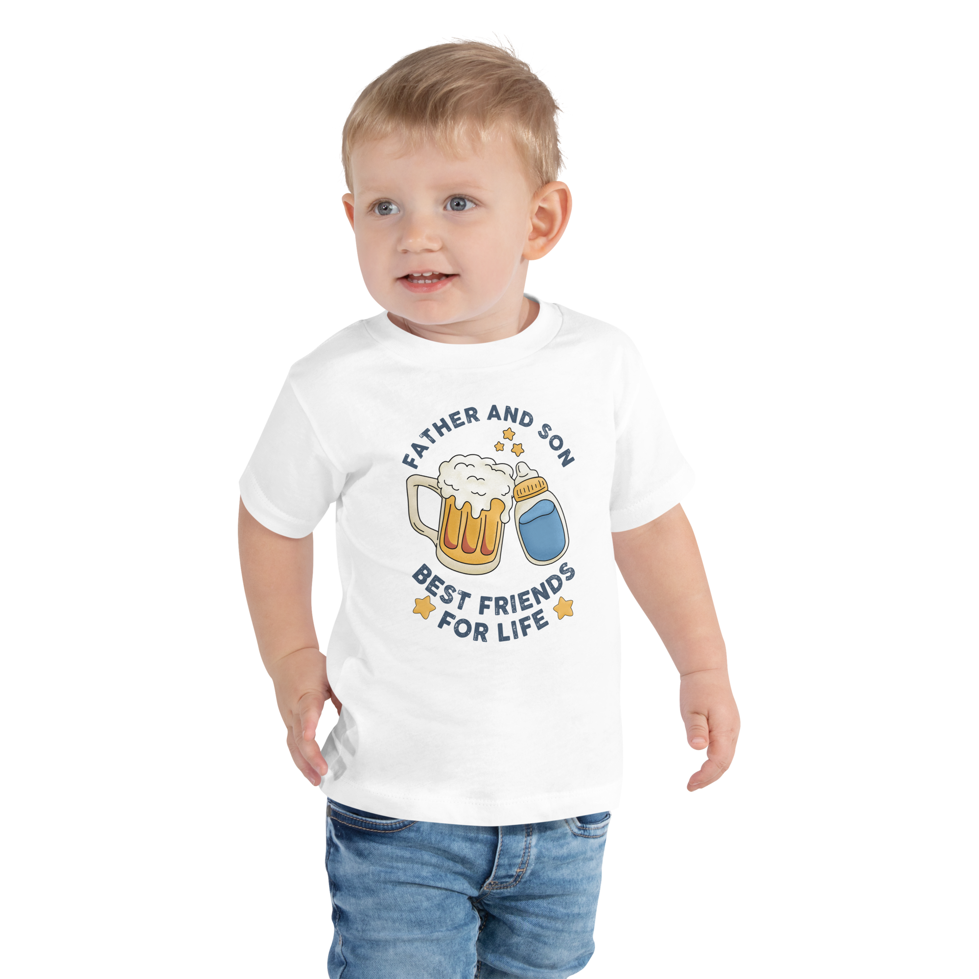 Father And Son Best Friends For Life Toddler Short Sleeve Tee