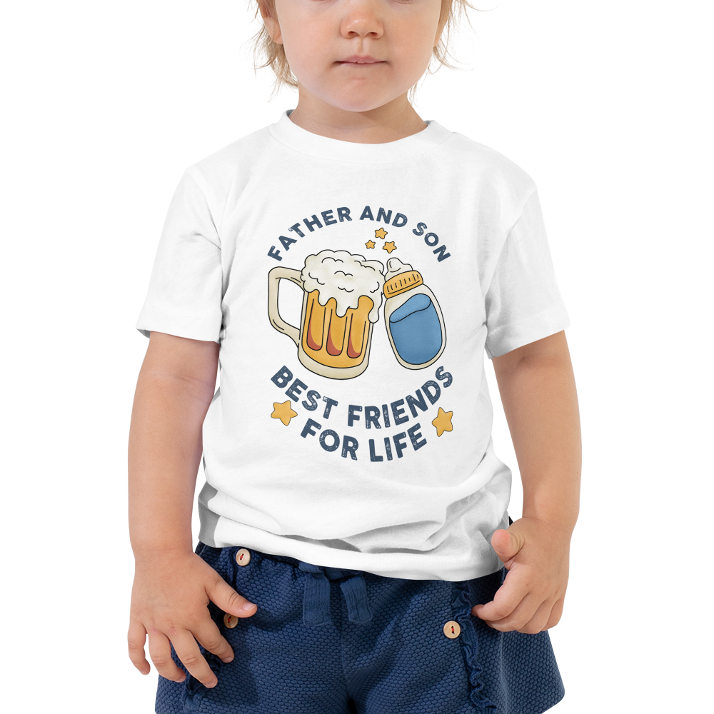 Father And Son Best Friends For Life Toddler Short Sleeve Tee