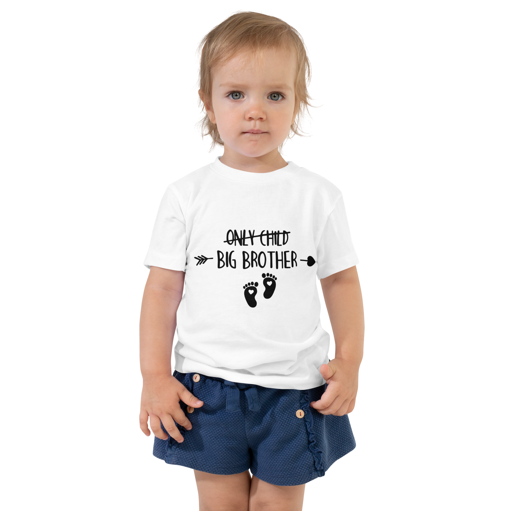 Only Child Big Brother Toddler Short Sleeve Tee