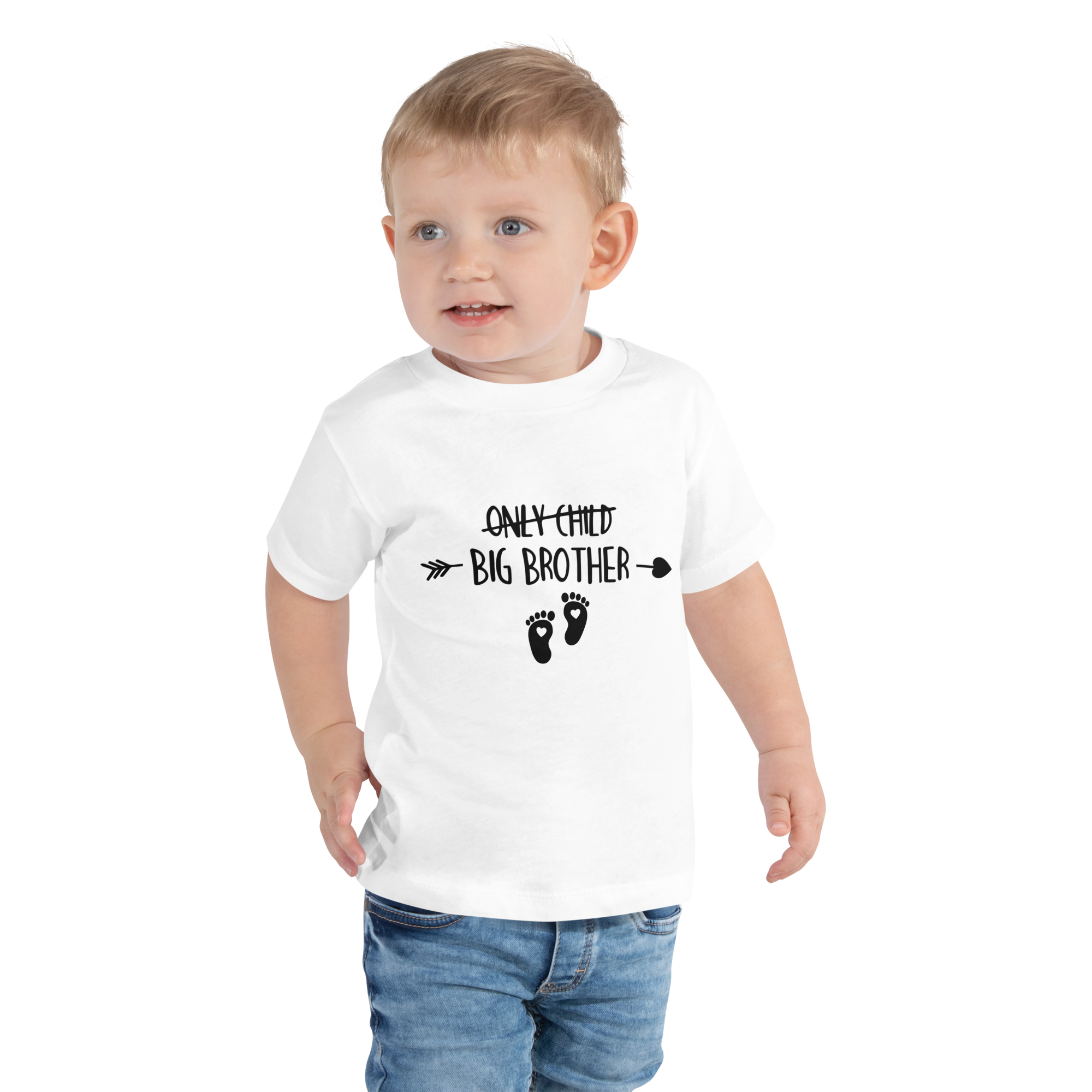 Only Child Big Brother Toddler Short Sleeve Tee