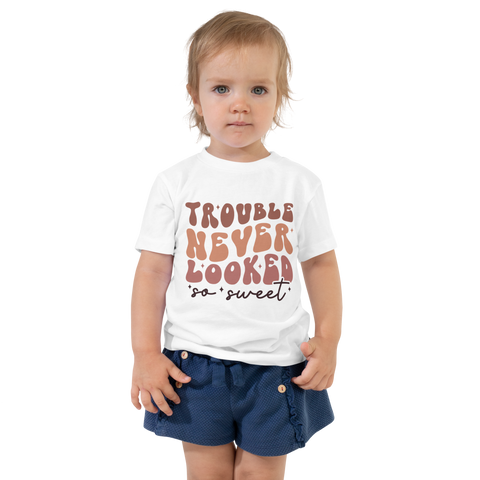 Trouble Never Looked So Sweet Toddler Short Sleeve Tee