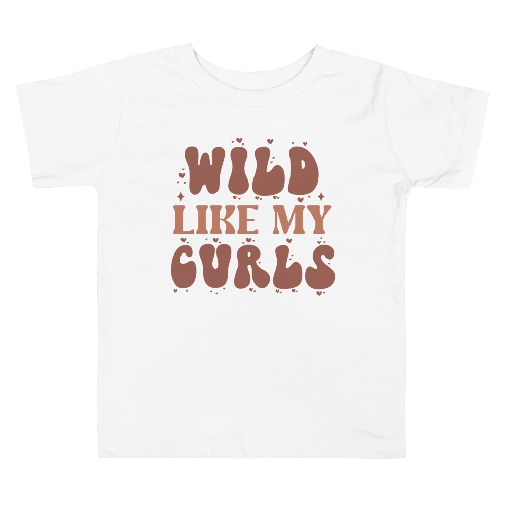 Wild Like My Curls Toddler Short Sleeve Tee