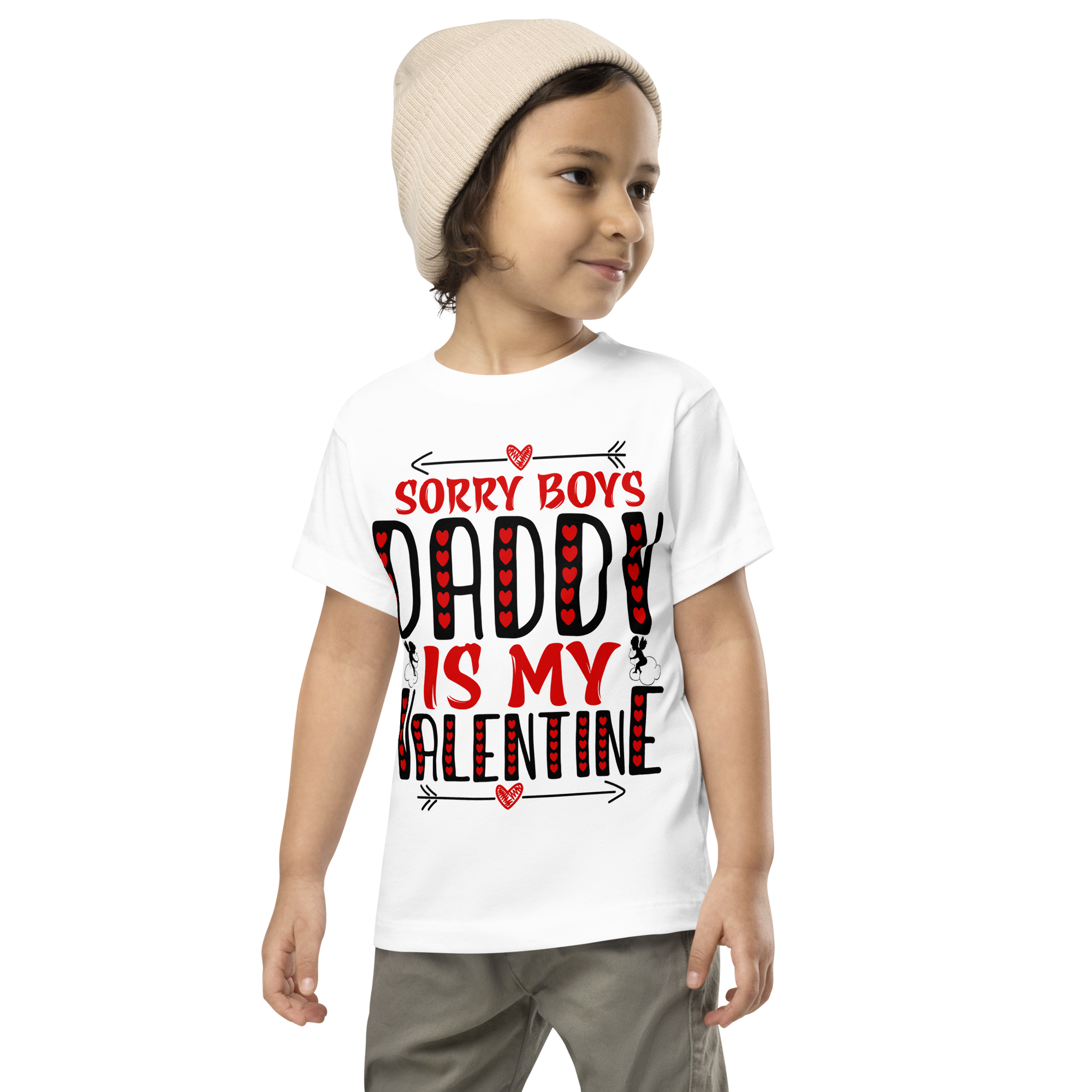 Sorry Boys Daddy is My Valentine Toddler Short Sleeve Tee