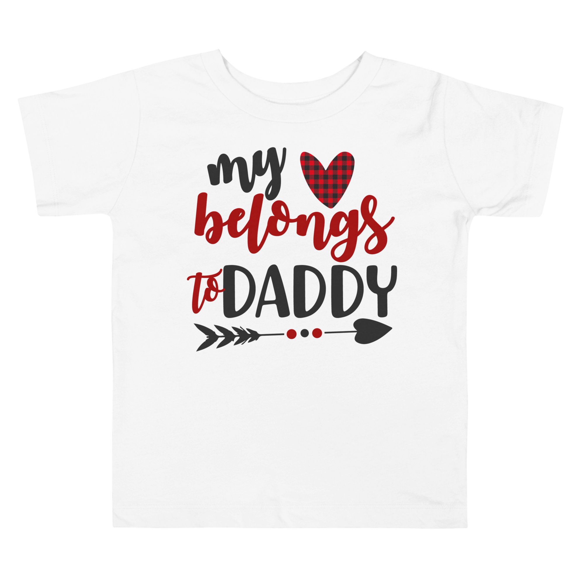 My Heart Belongs To Daddy Toddler Short Sleeve Tee