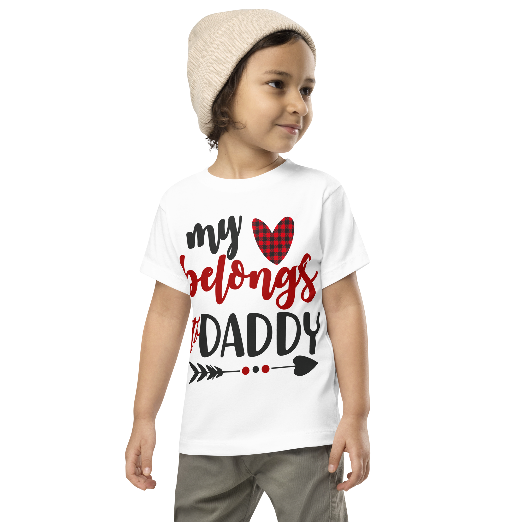 My Heart Belongs To Daddy Toddler Short Sleeve Tee