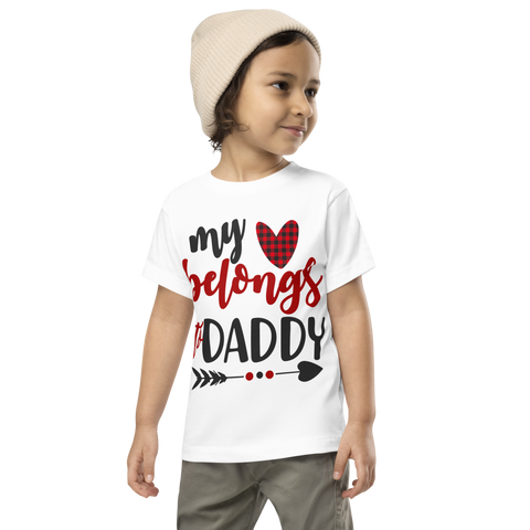 My Heart Belongs To Daddy Toddler Short Sleeve Tee