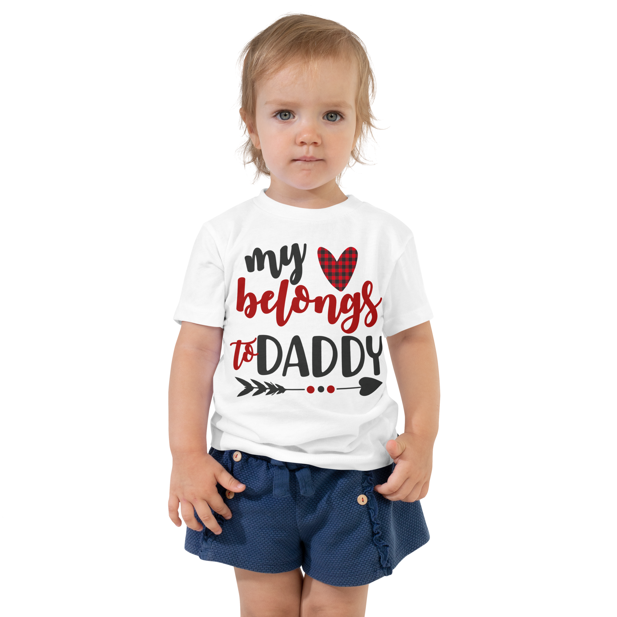 My Heart Belongs To Daddy Toddler Short Sleeve Tee