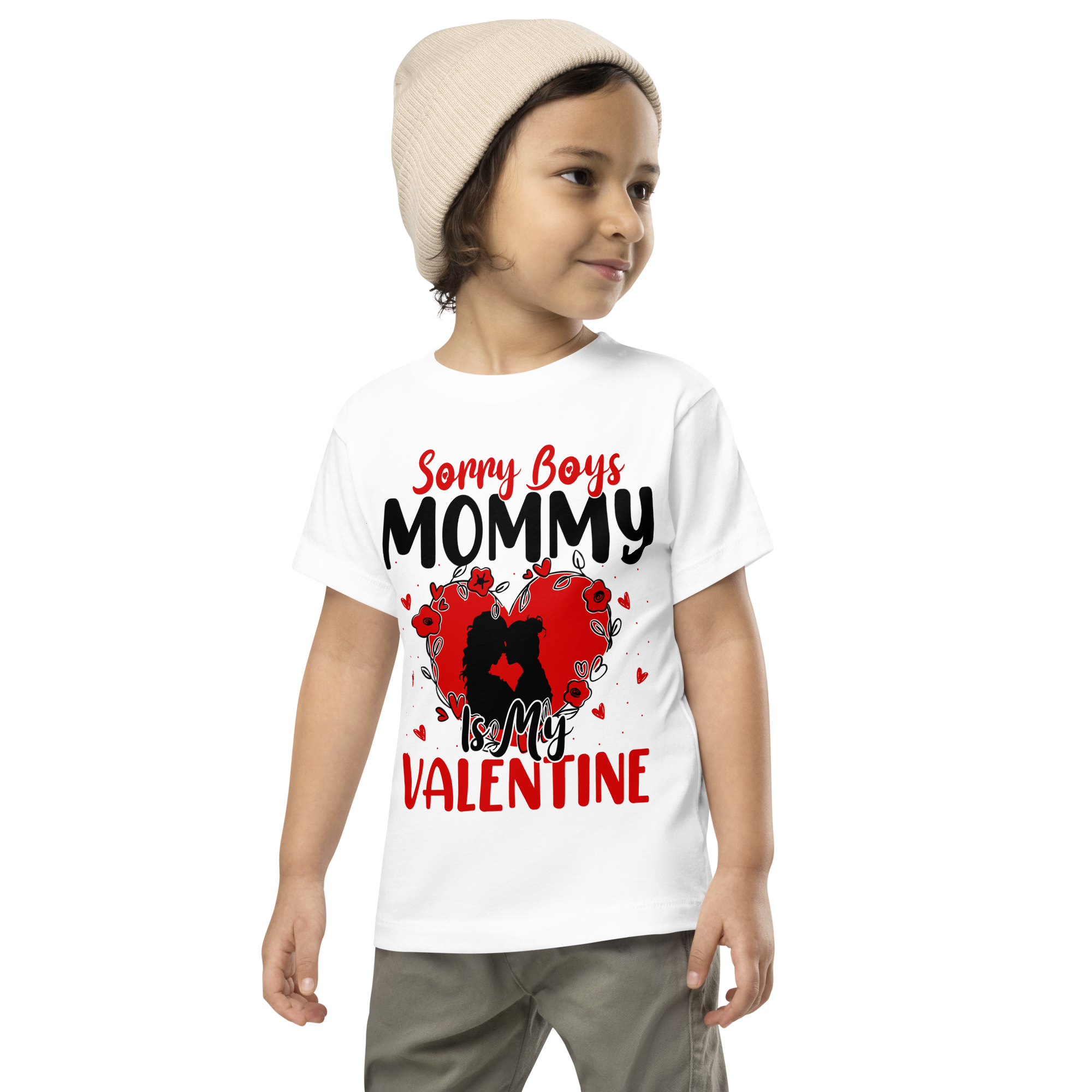 Sorry Boys Mommy Is My Valentine Toddler Short Sleeve Tee