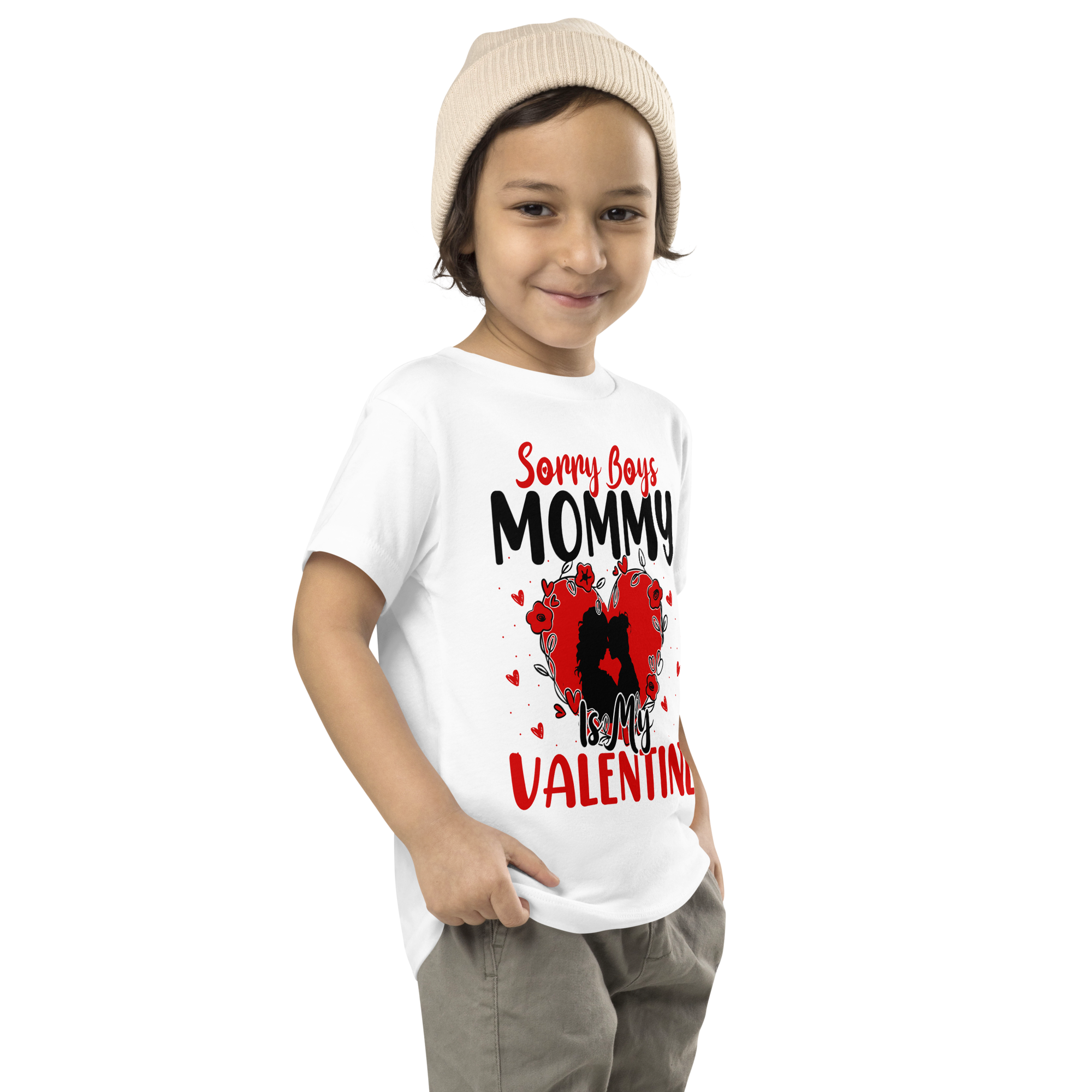 Sorry Boys Mommy Is My Valentine Toddler Short Sleeve Tee