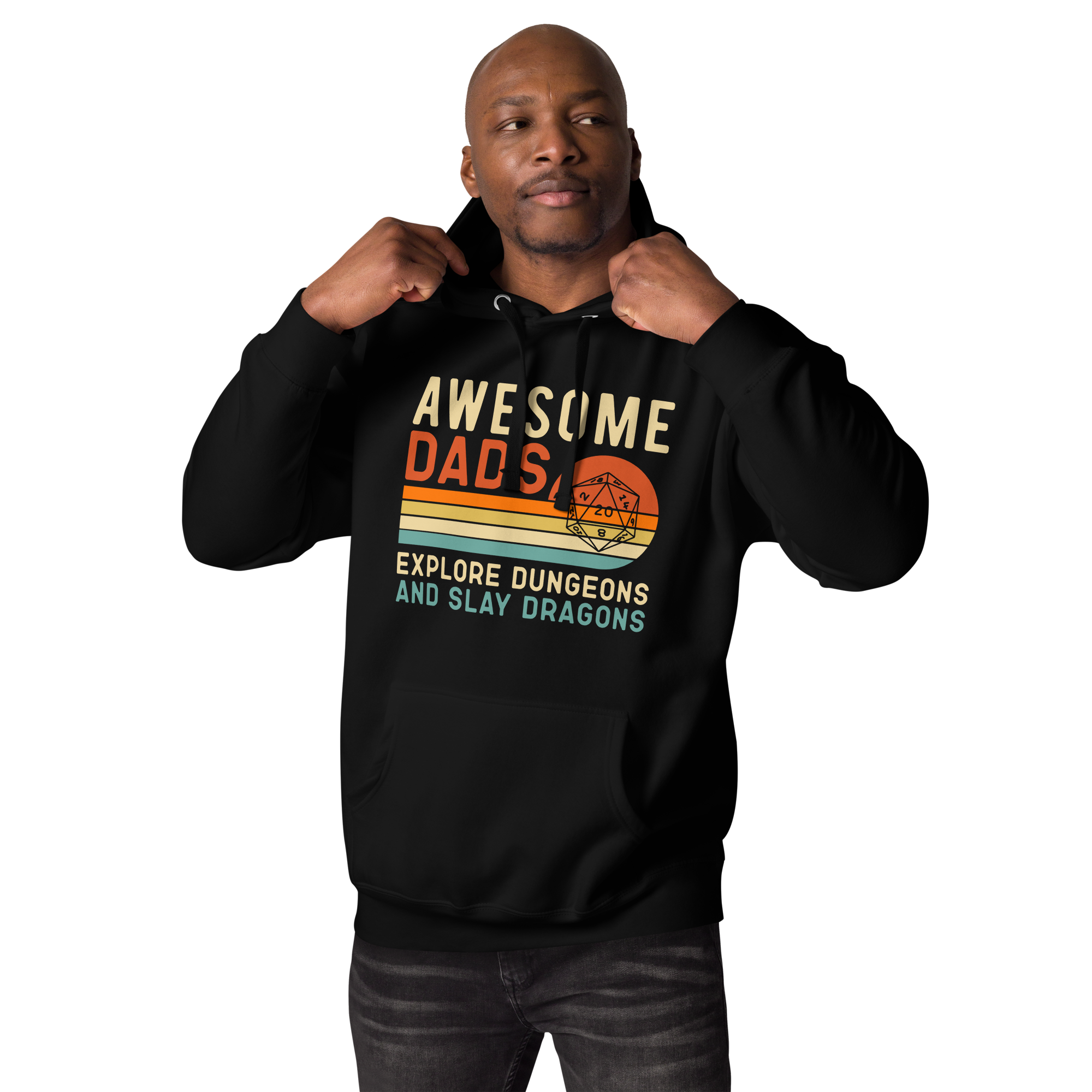 Awesome Dads Explore Dungeons And Slay Dragons Unisex Hoodie