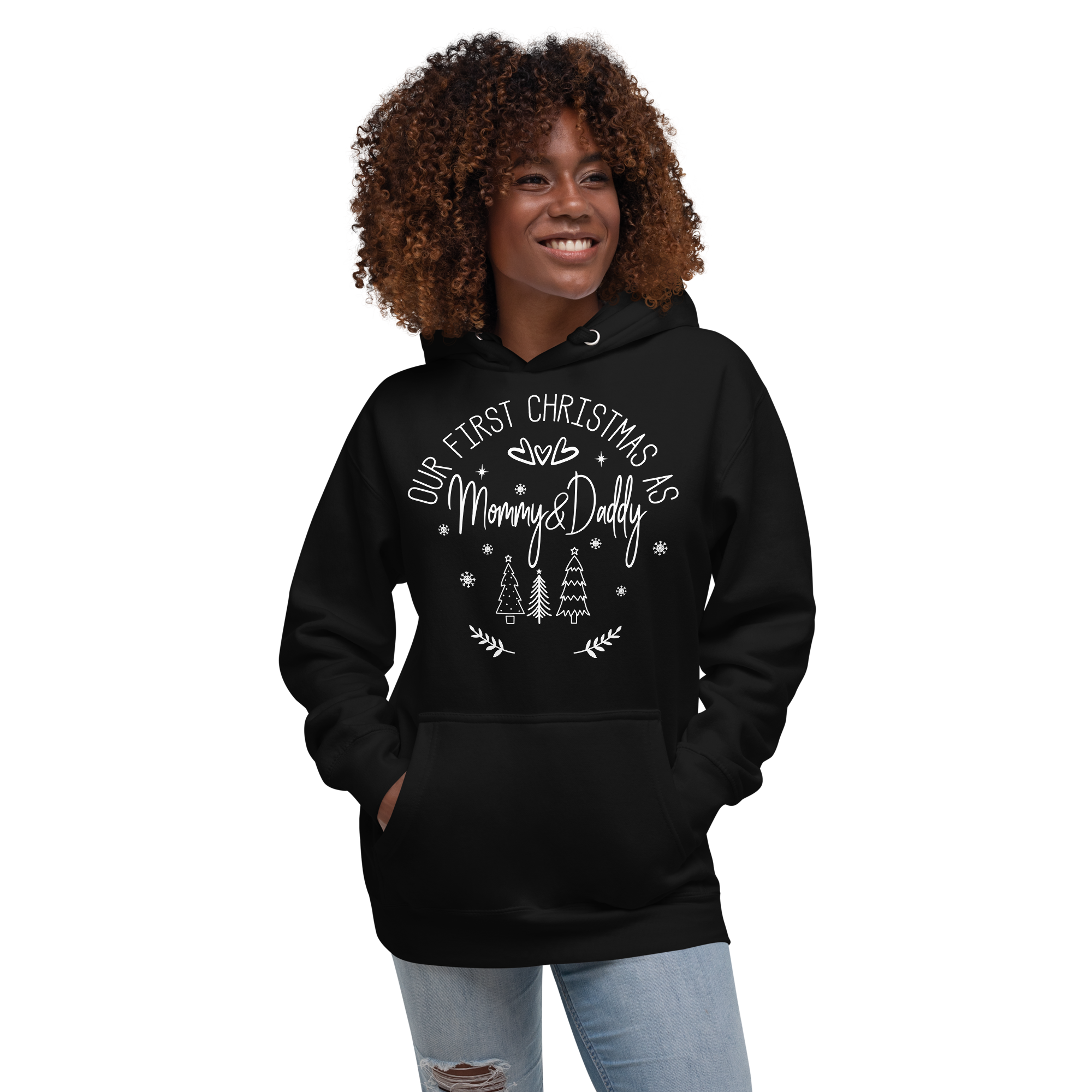 Our First Christmas As Mommy & Daddy Unisex Hoodie