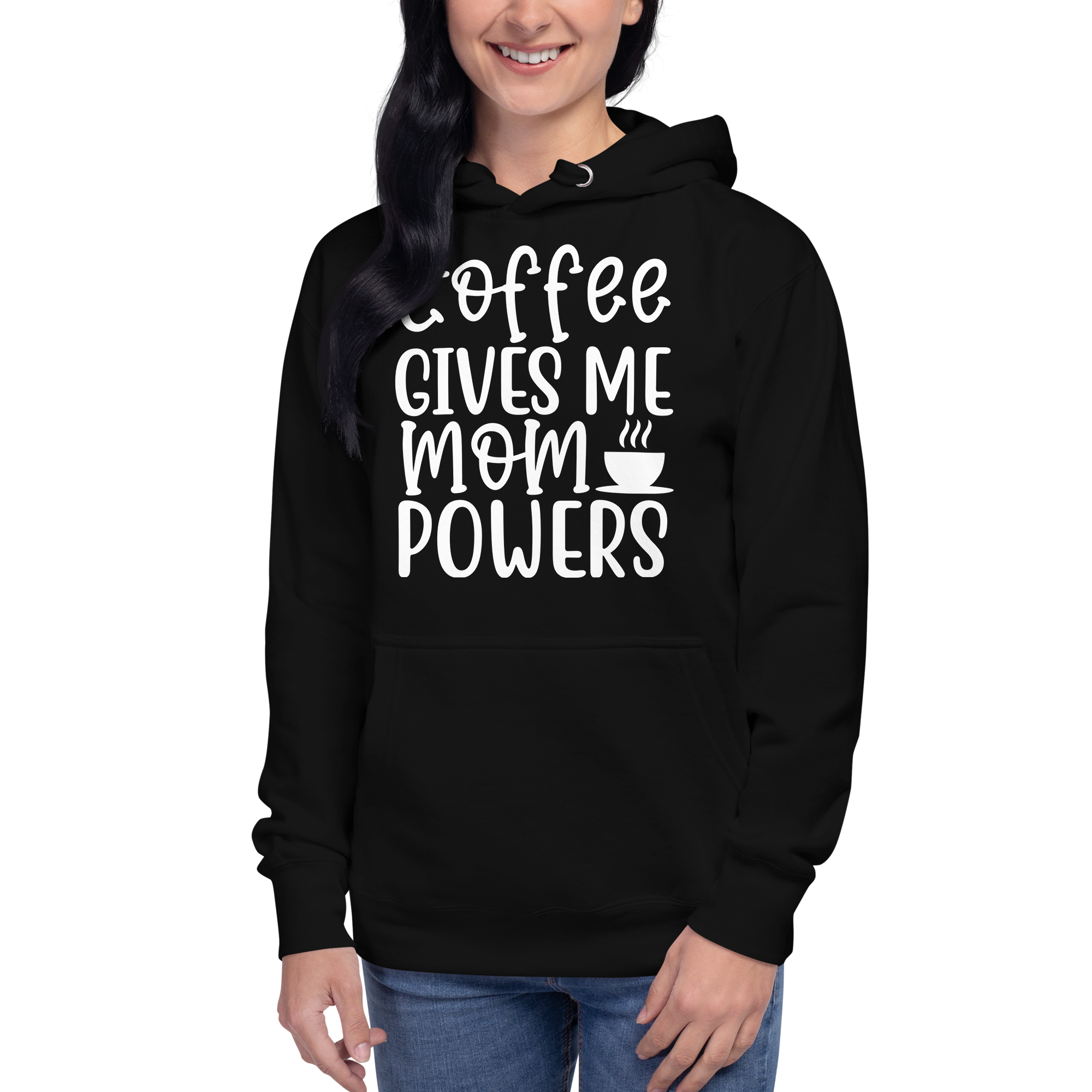 Coffee Gives Me Mom Powers Unisex Hoodie