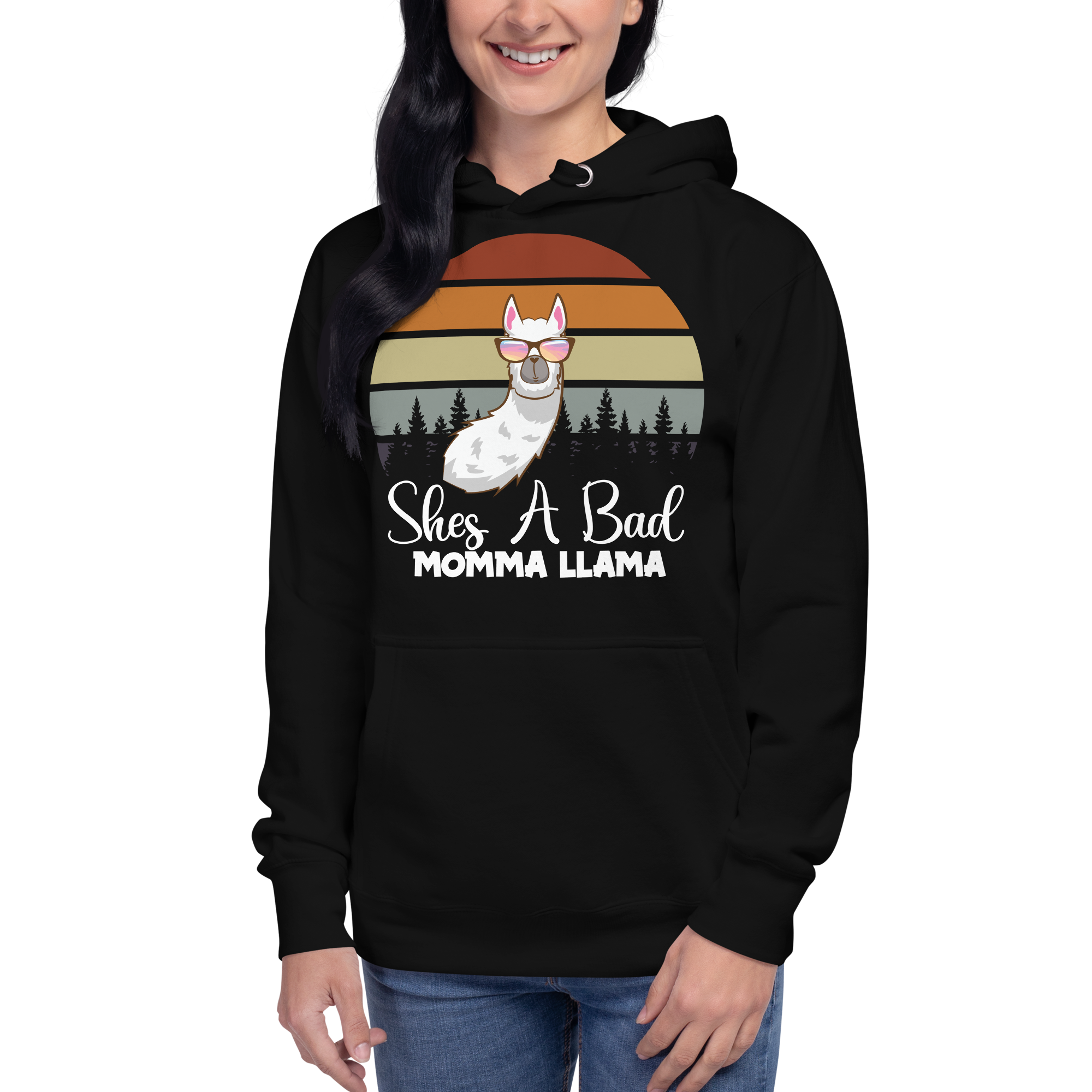 She's A Bad Momma Llama Unisex Hoodie