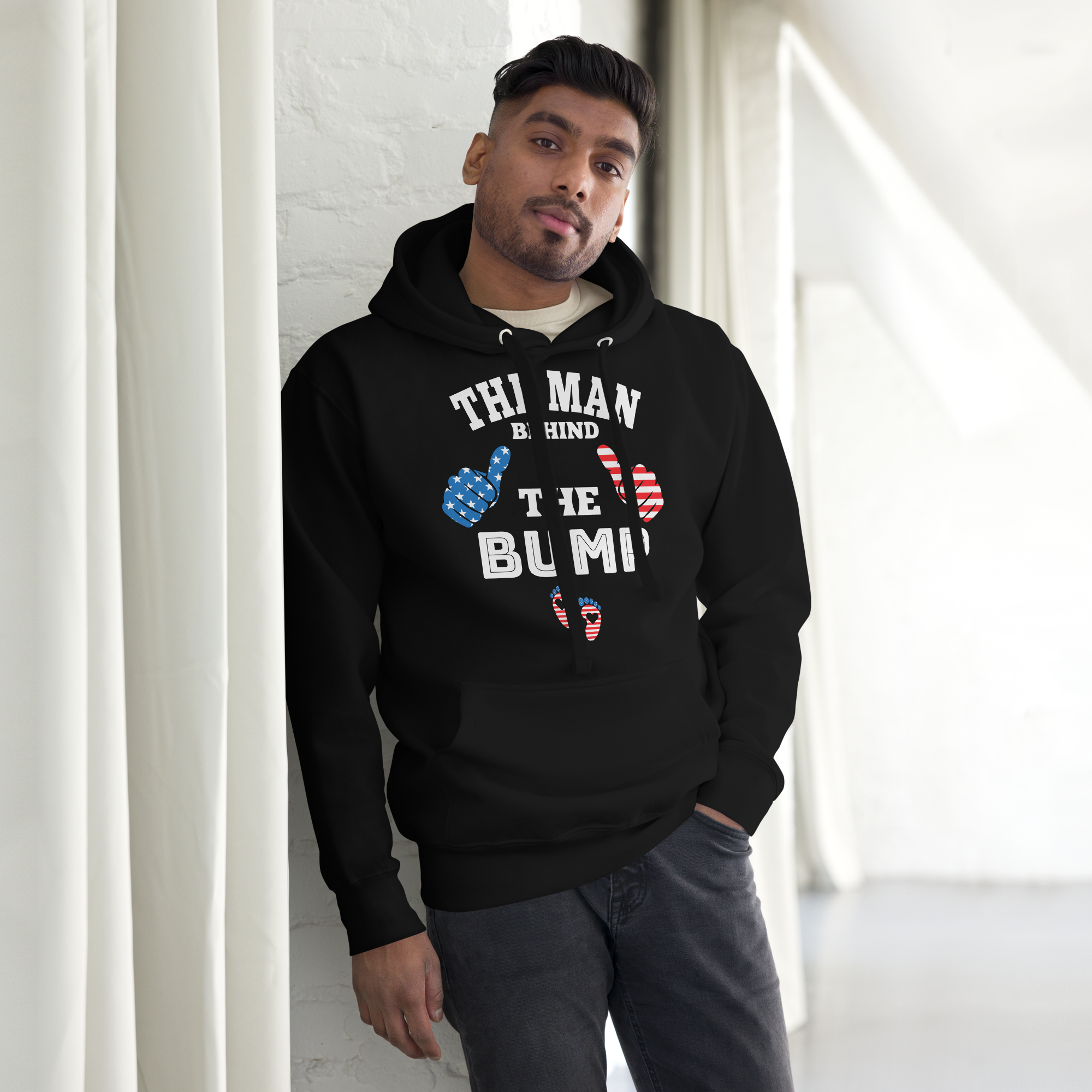 The Man Behind The Bump Unisex Hoodie