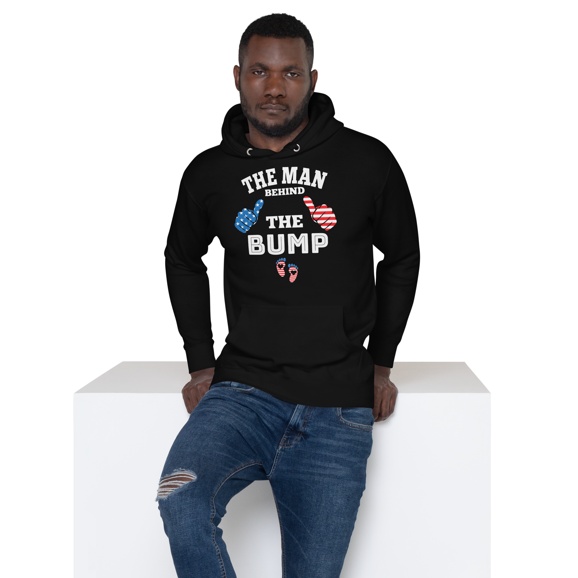 The Man Behind The Bump Unisex Hoodie