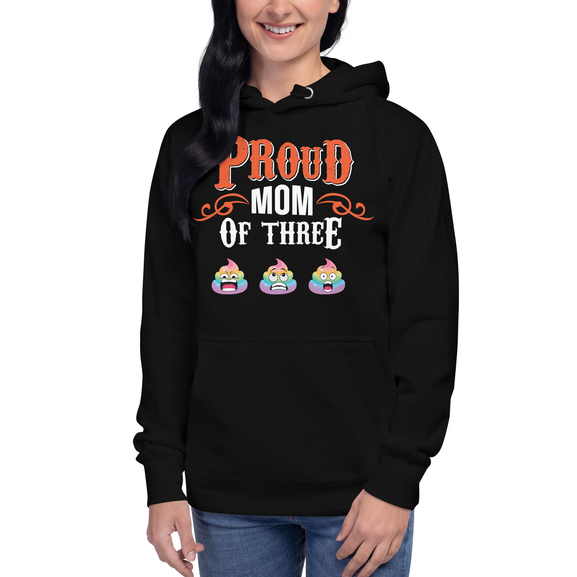 Proud Mom Of Three Unisex Hoodie