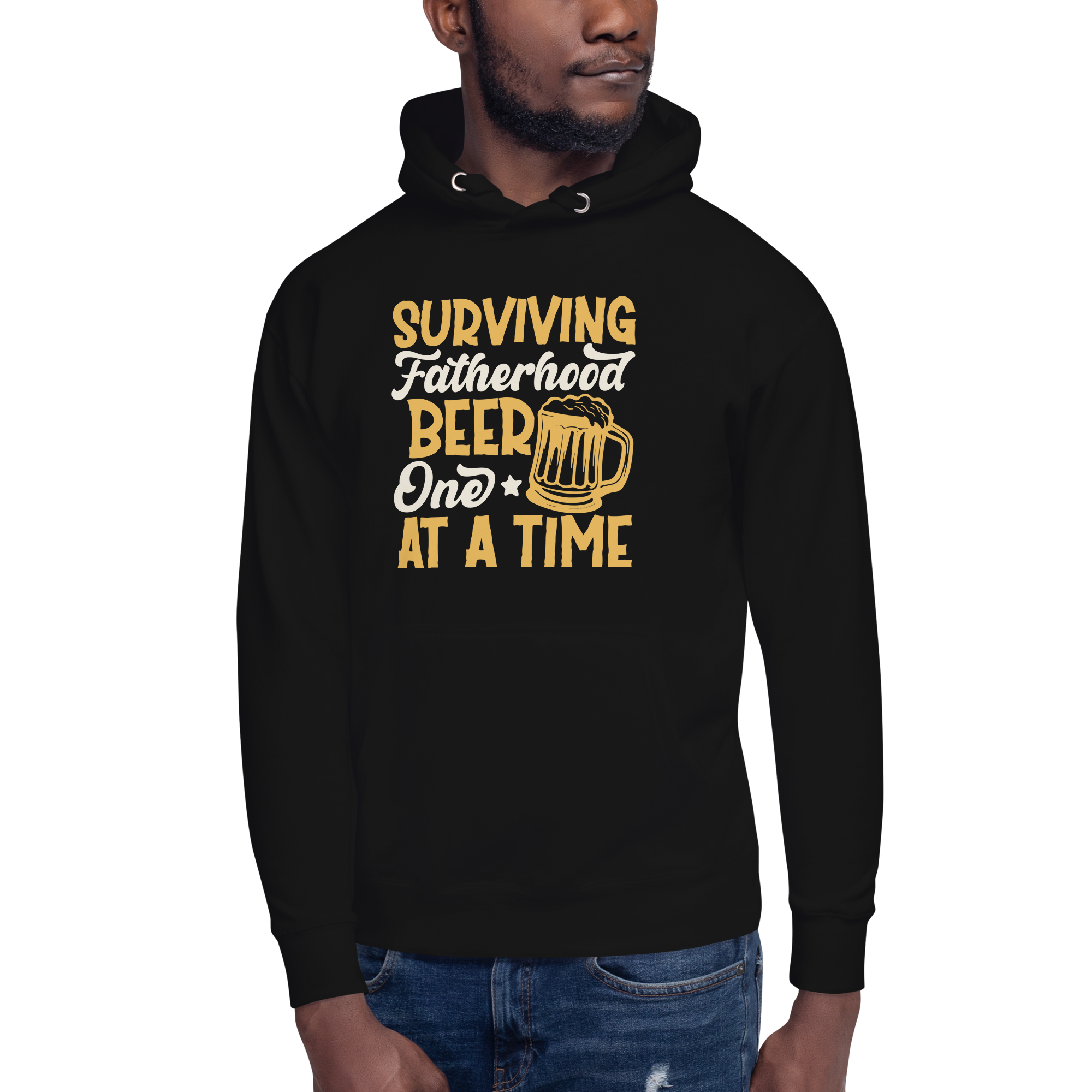 Surviving Fatherhood One Beer At A time Unisex Hoodie