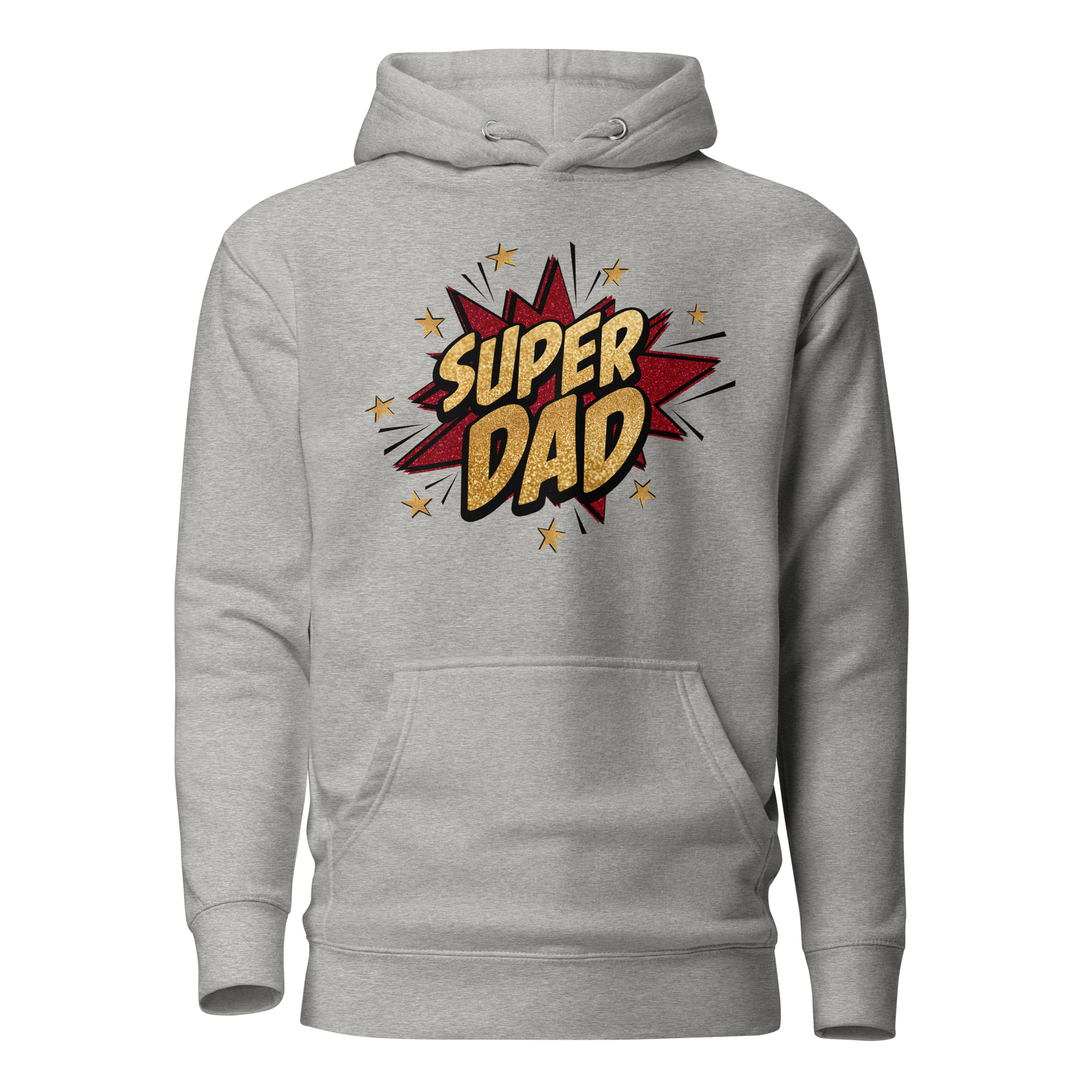 Super Dad Glitter Leopard Star Unisex Hoodie