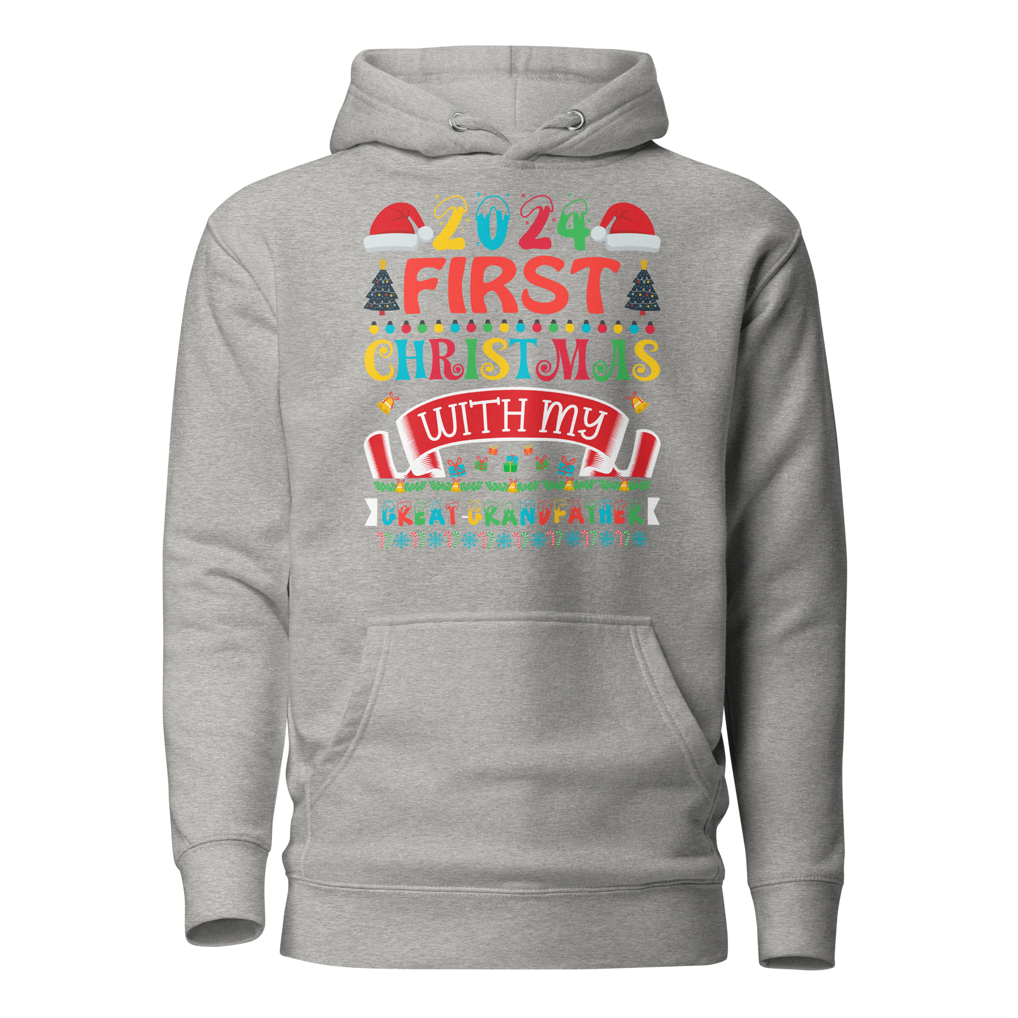 2024 My First Christmas With My Great Grandfather Unisex Hoodie