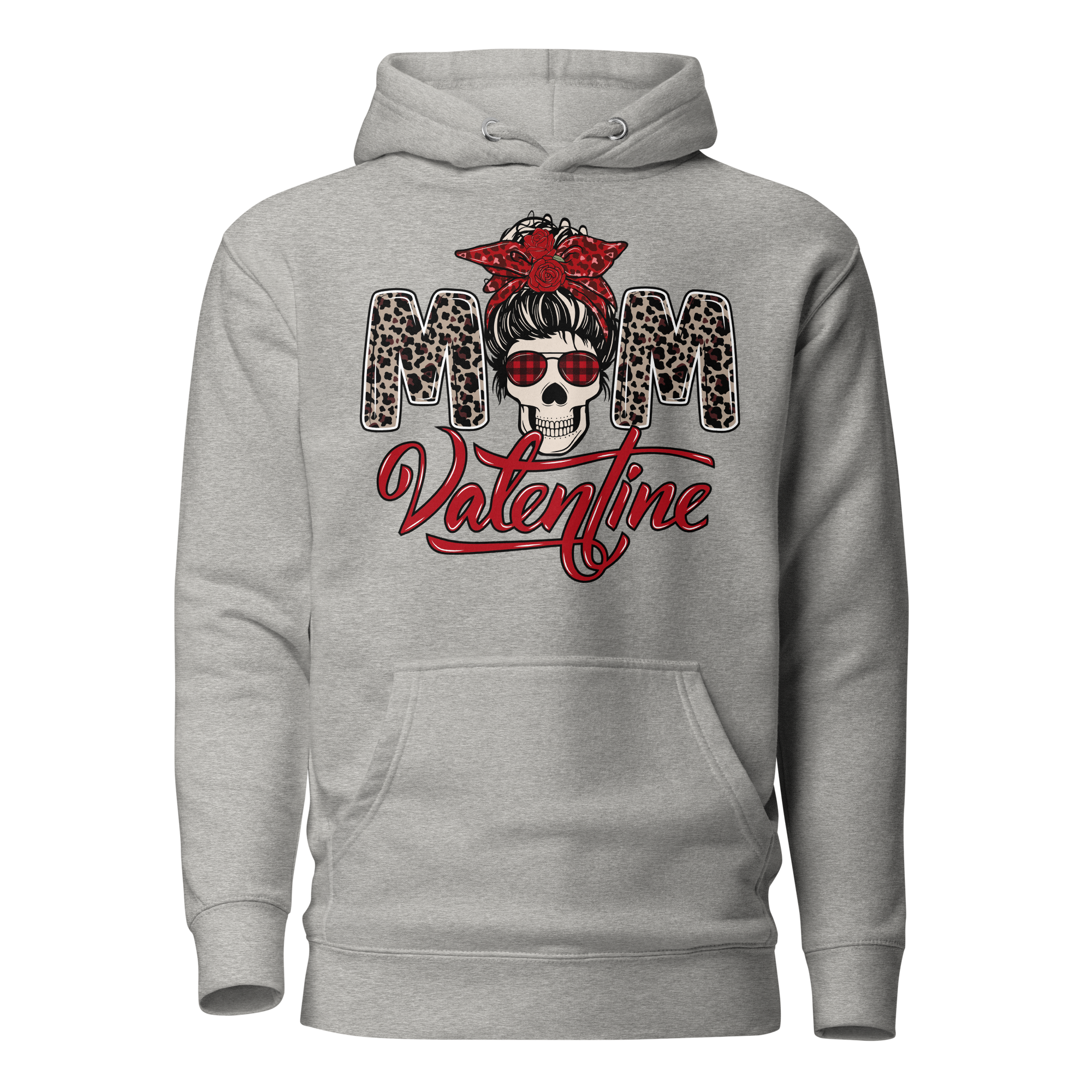 Skull Mom Valentine Unisex Hoodie