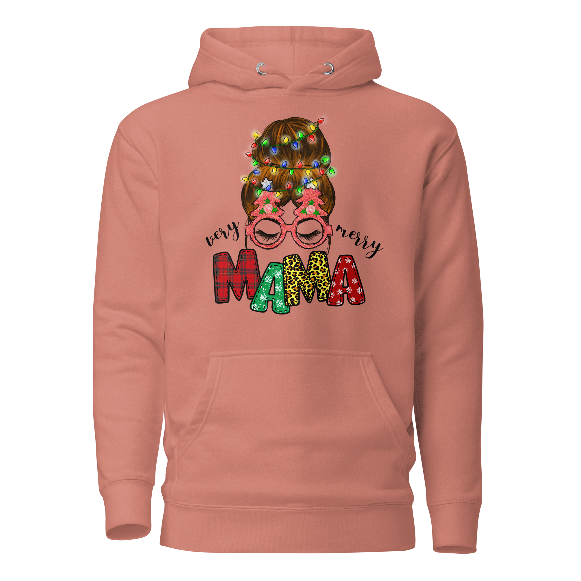 Very Merry Mama Christmas Mom Unisex Hoodie