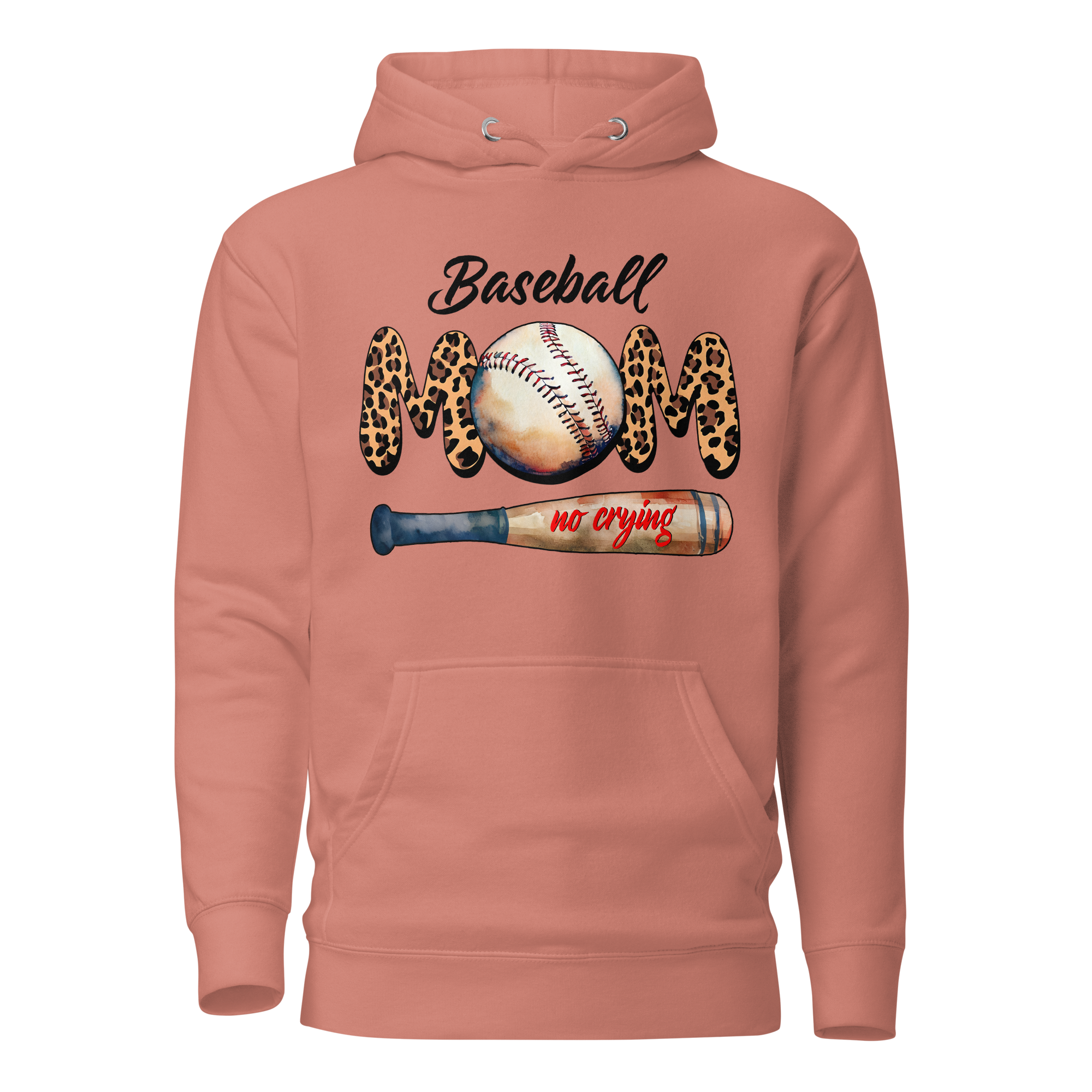 Baseball Mom, No Crying Unisex Hoodie