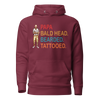 Papa, Bald Head, Bearded, Tattooed Unisex Hoodie