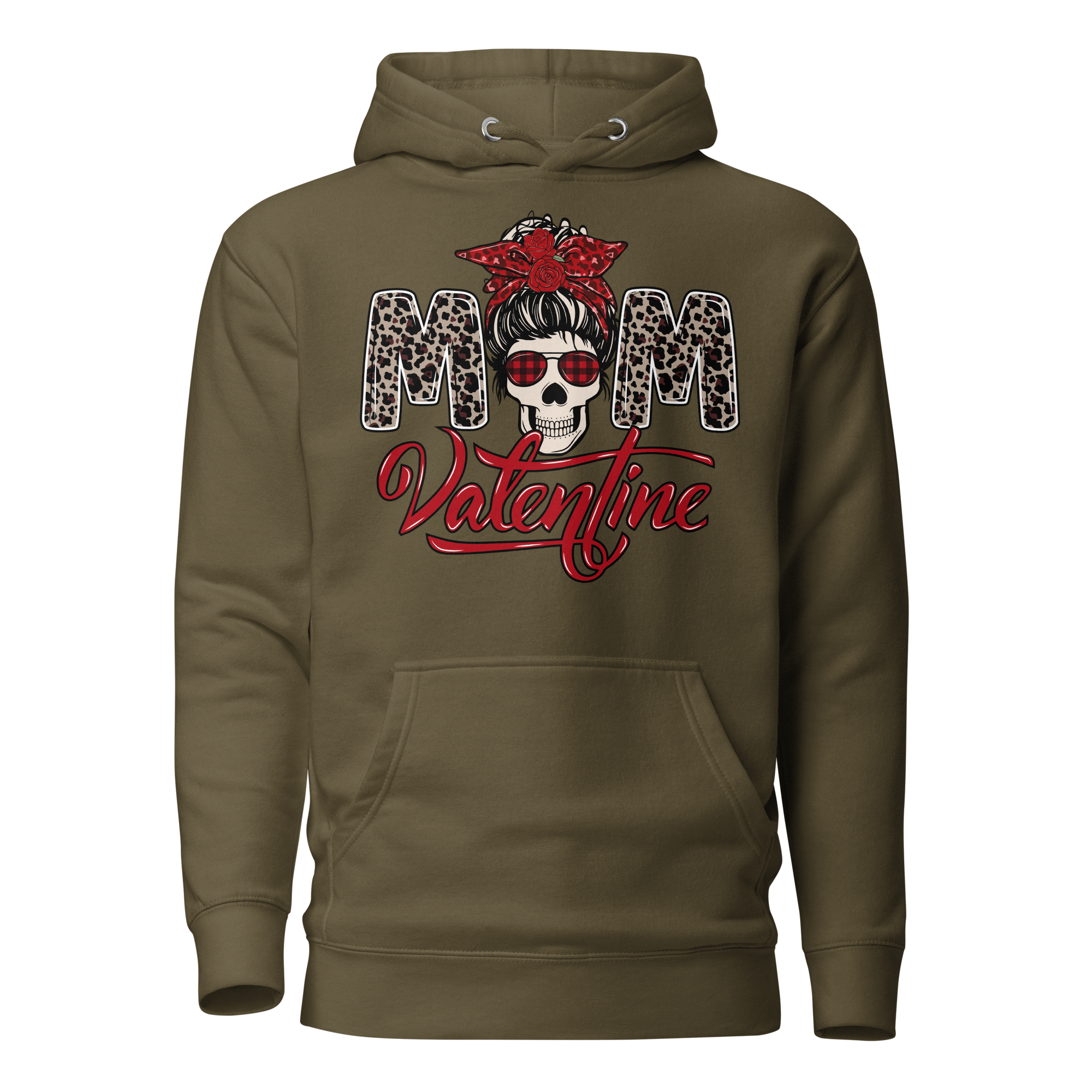 Skull Mom Valentine Unisex Hoodie