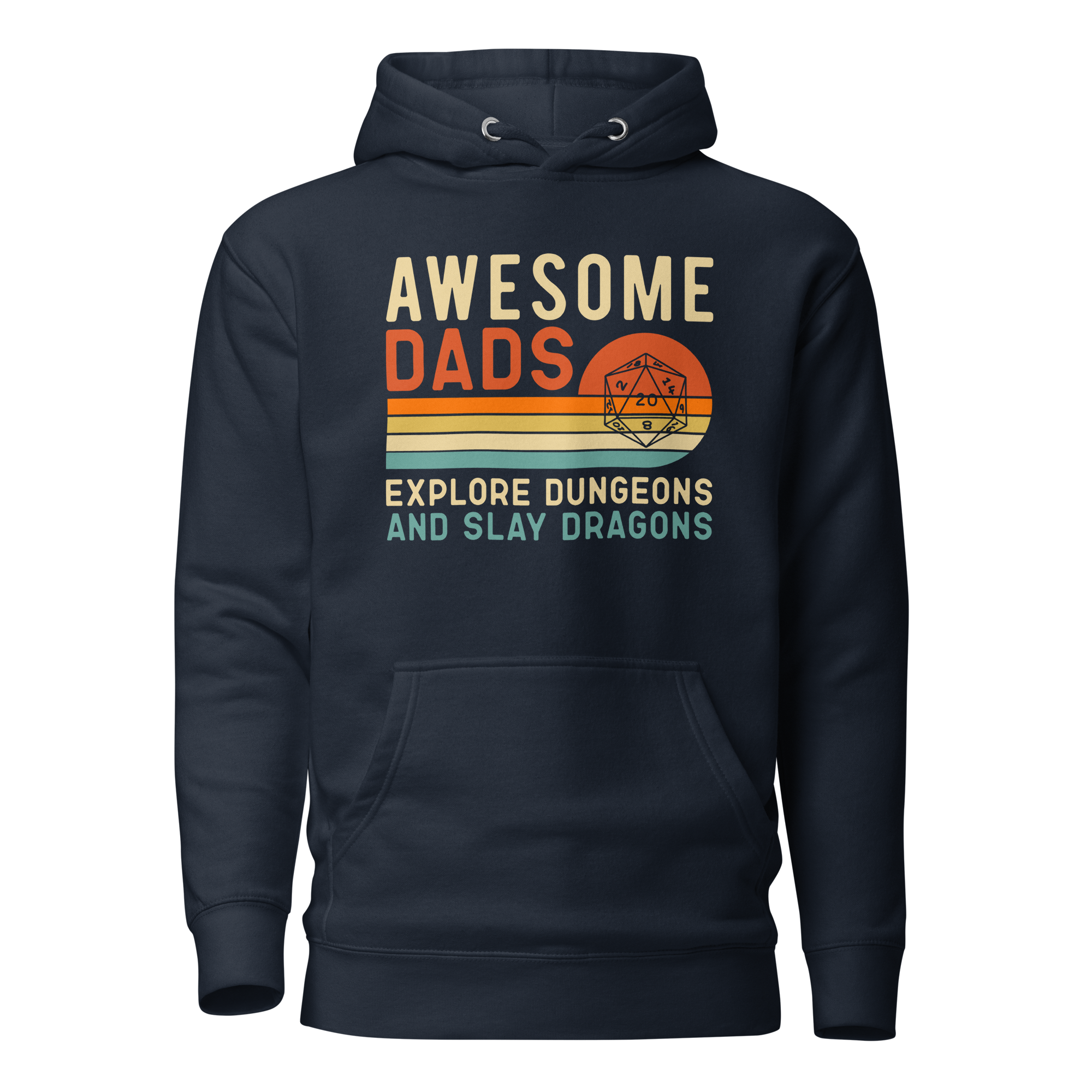 Awesome Dads Explore Dungeons And Slay Dragons Unisex Hoodie