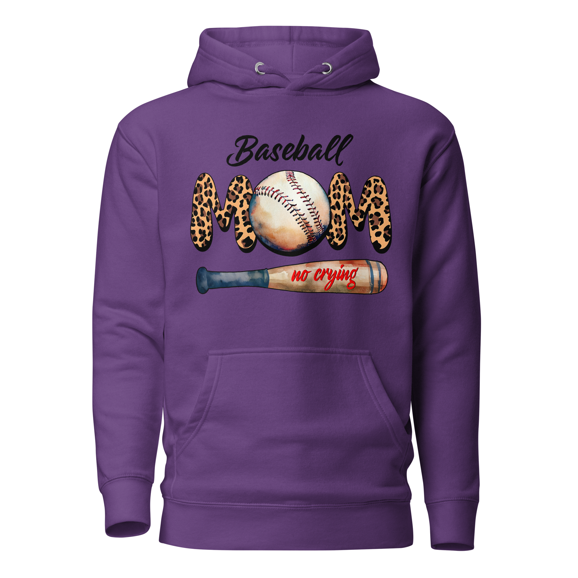 Baseball Mom, No Crying Unisex Hoodie