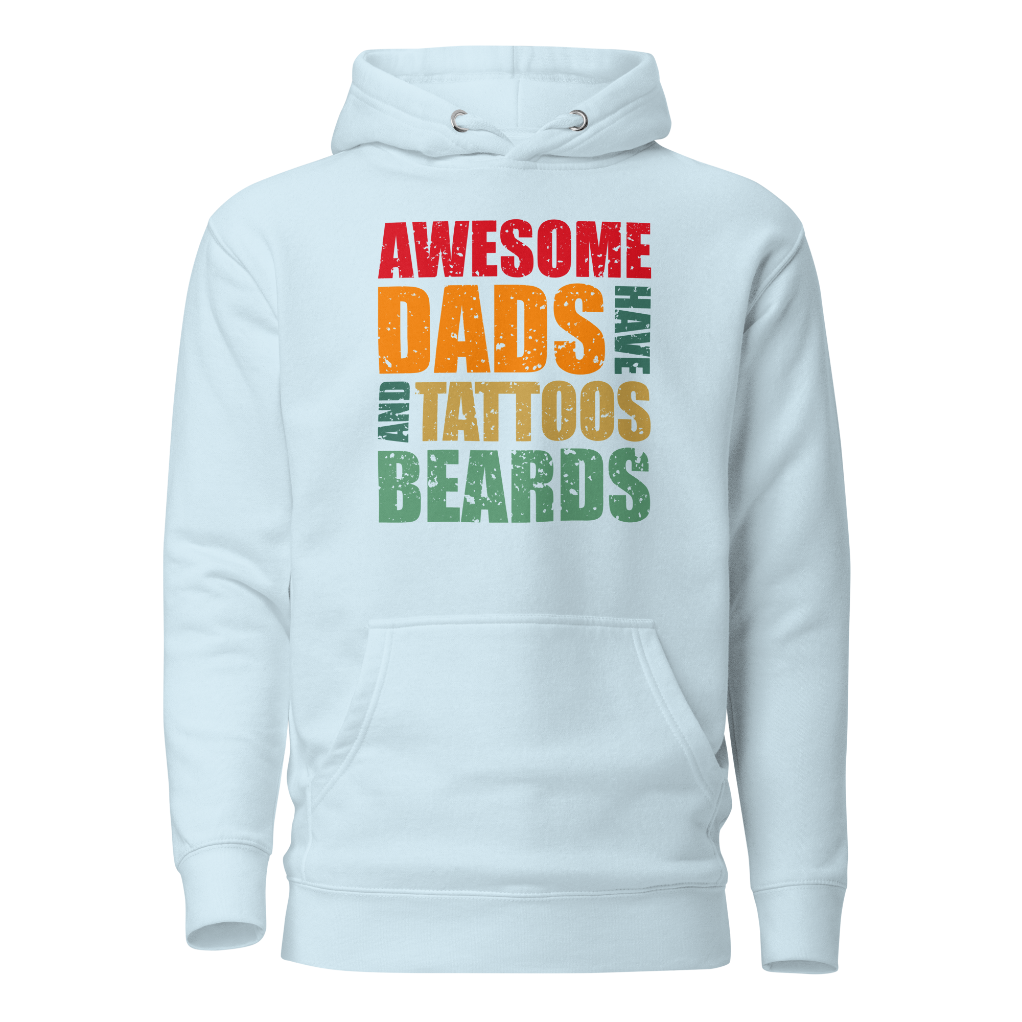 Awesome Dads Tattoos Beards Unisex Hoodie