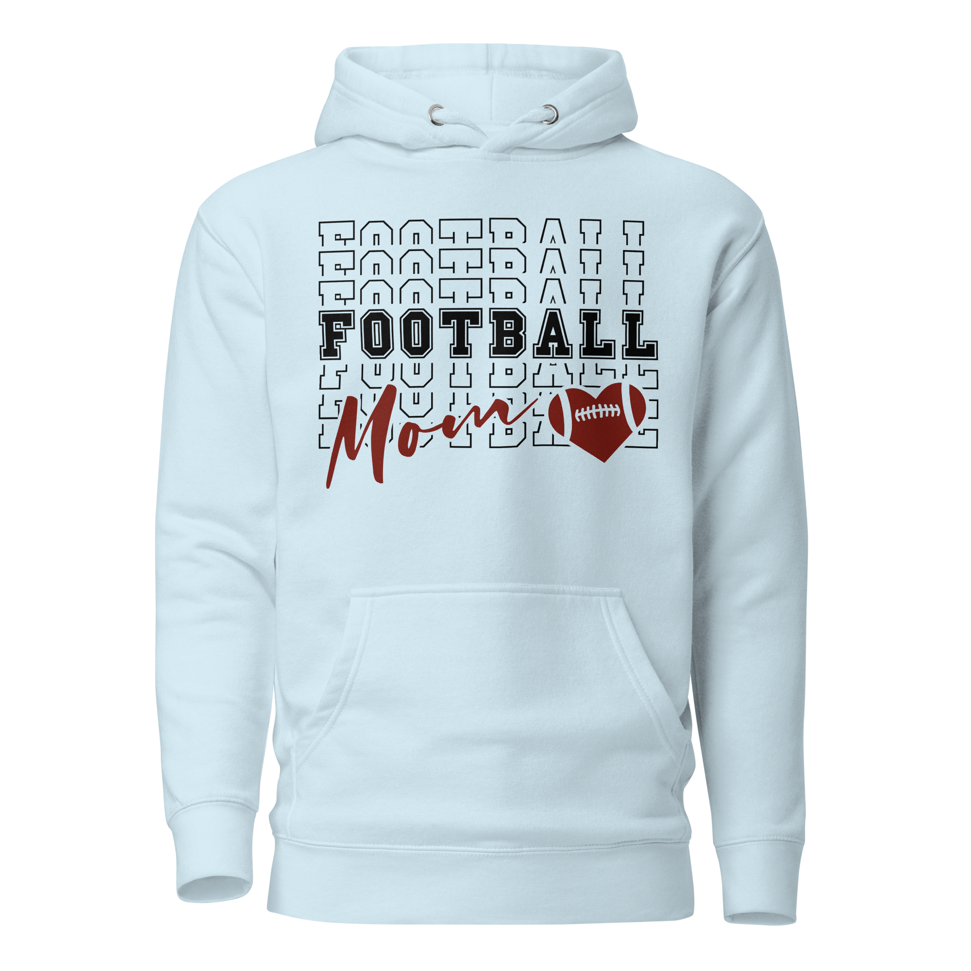 Football Mom Heart Unisex Hoodie