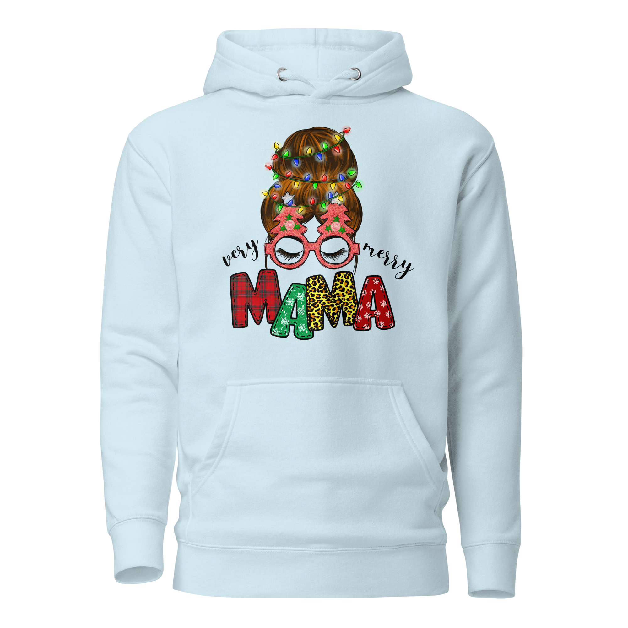 Very Merry Mama Christmas Mom Unisex Hoodie