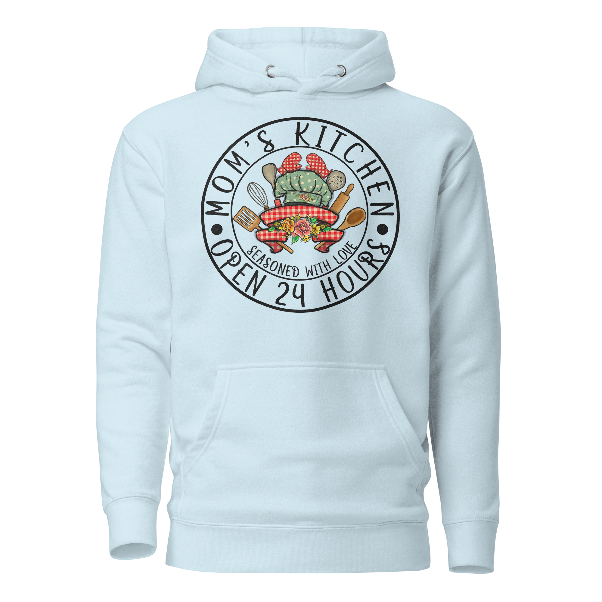 Mom's Kitchen Seasoned With Love Open 24 Hours Unisex Hoodie