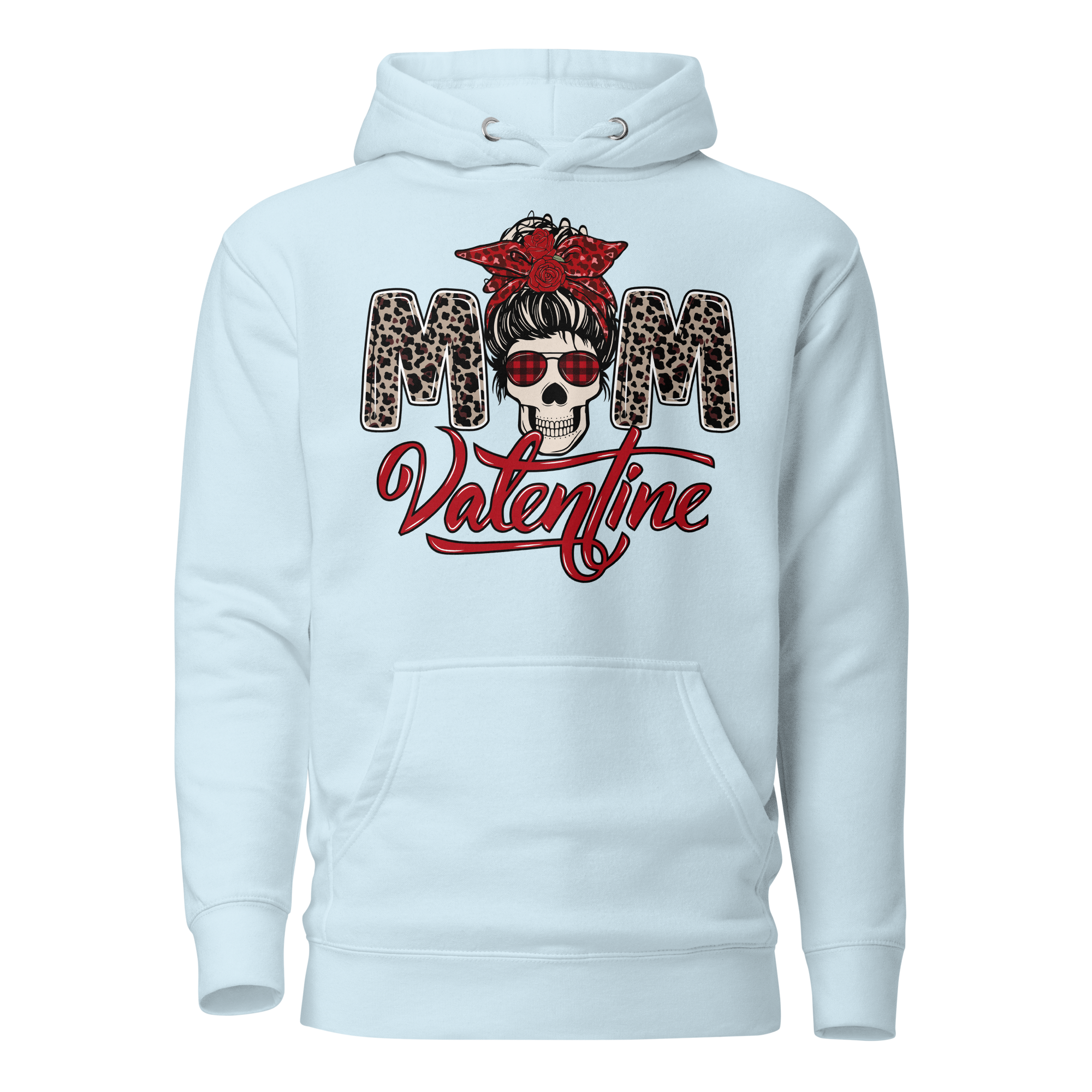 Skull Mom Valentine Unisex Hoodie