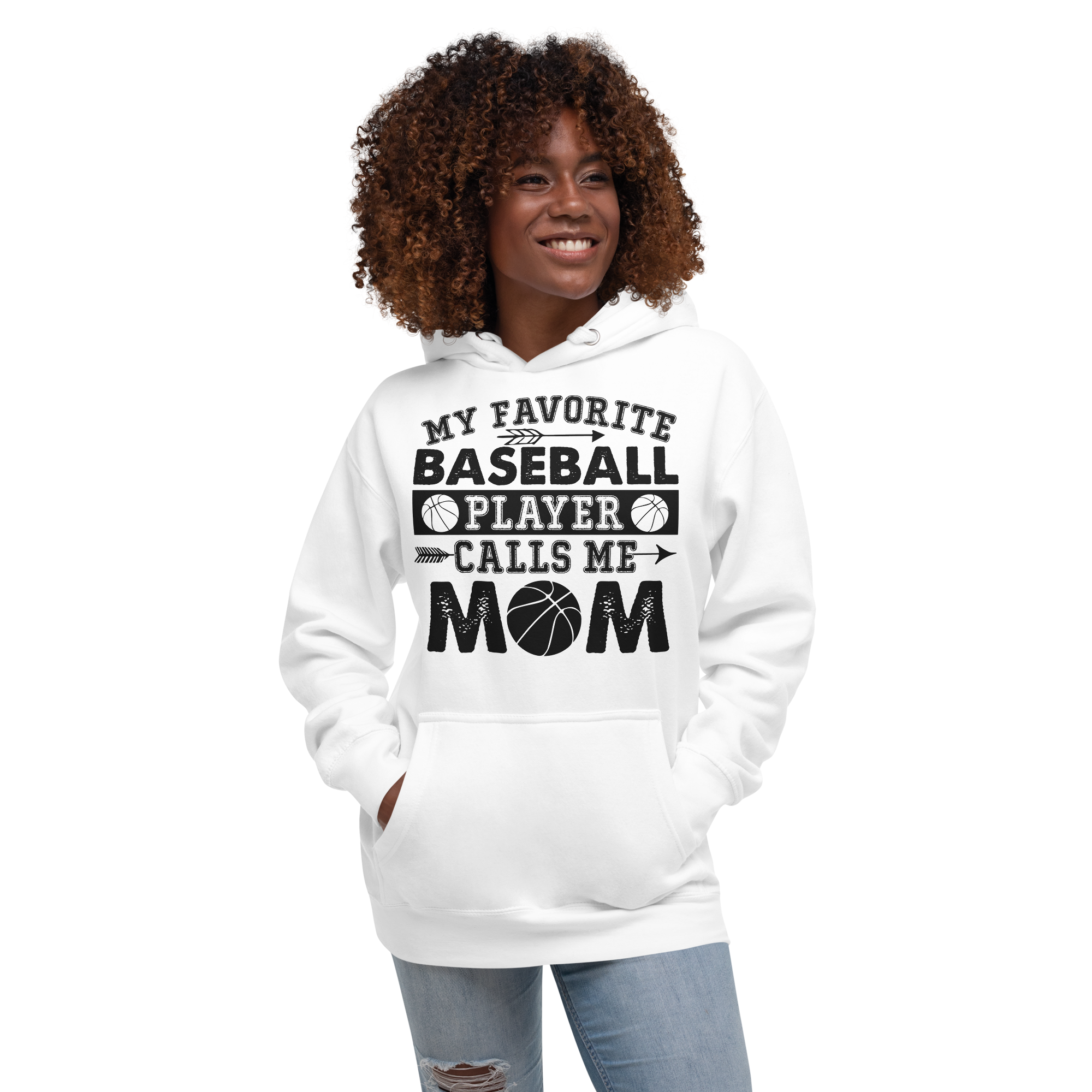 My Favorite Baseball Player Calls Me Mom Unisex Hoodie