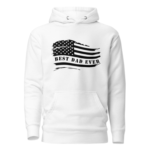 Best Dad Ever American Flag Unisex Hoodie