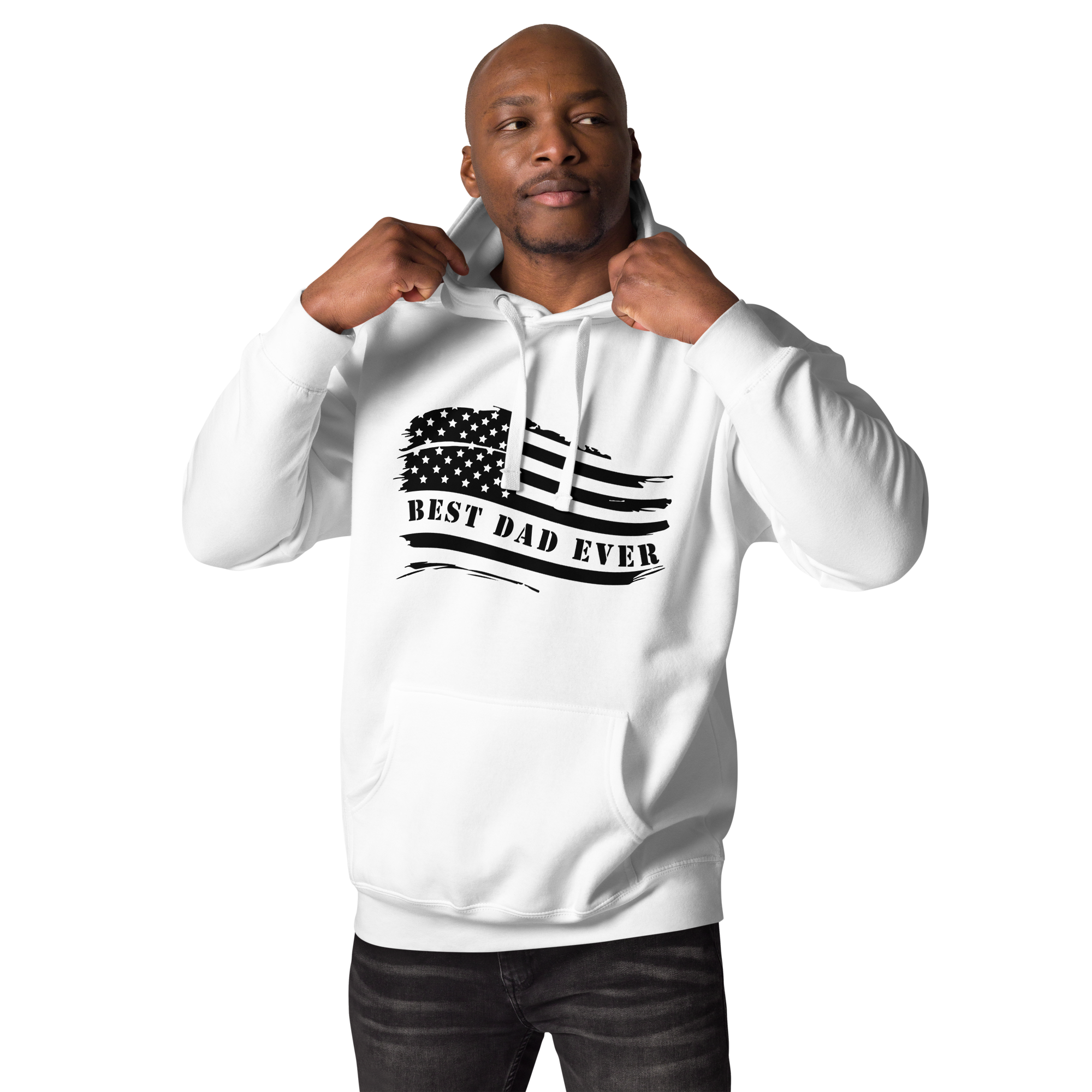 Best Dad Ever American Flag Unisex Hoodie