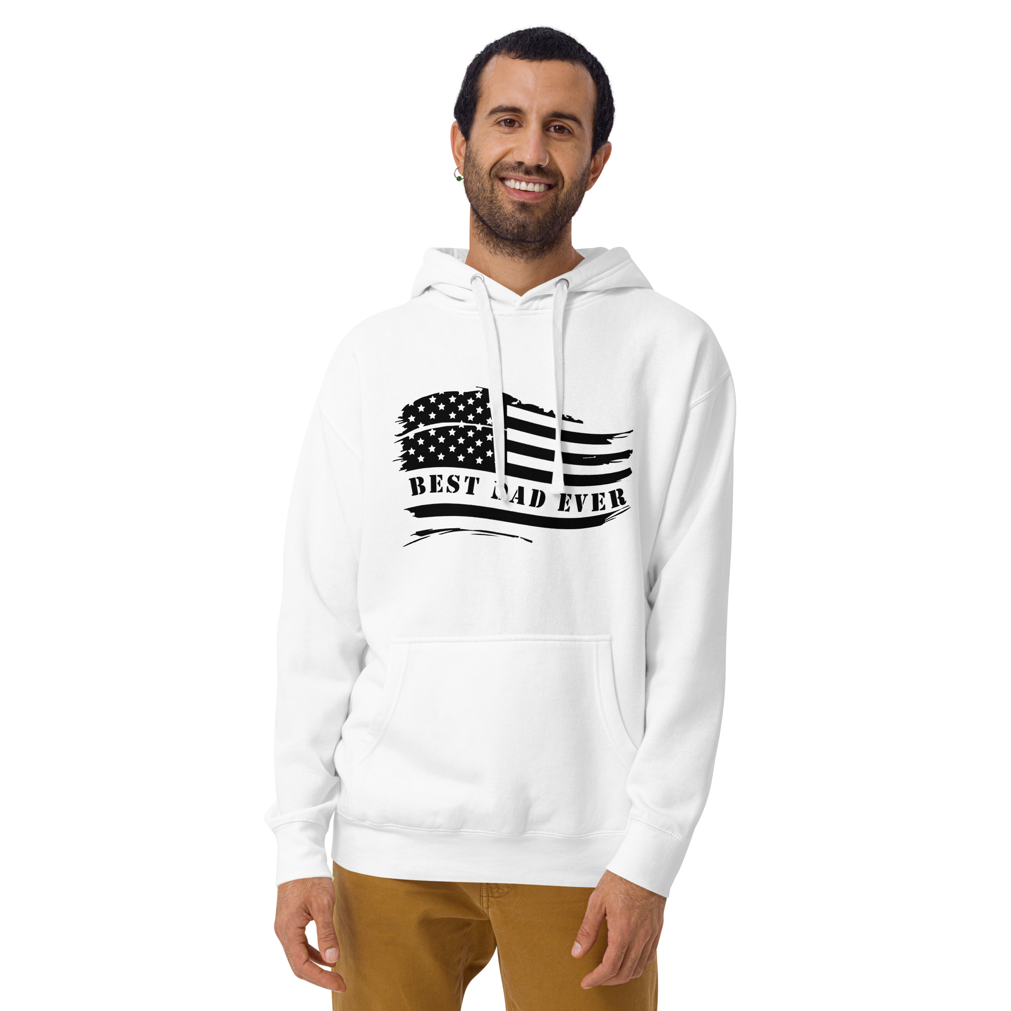 Best Dad Ever American Flag Unisex Hoodie