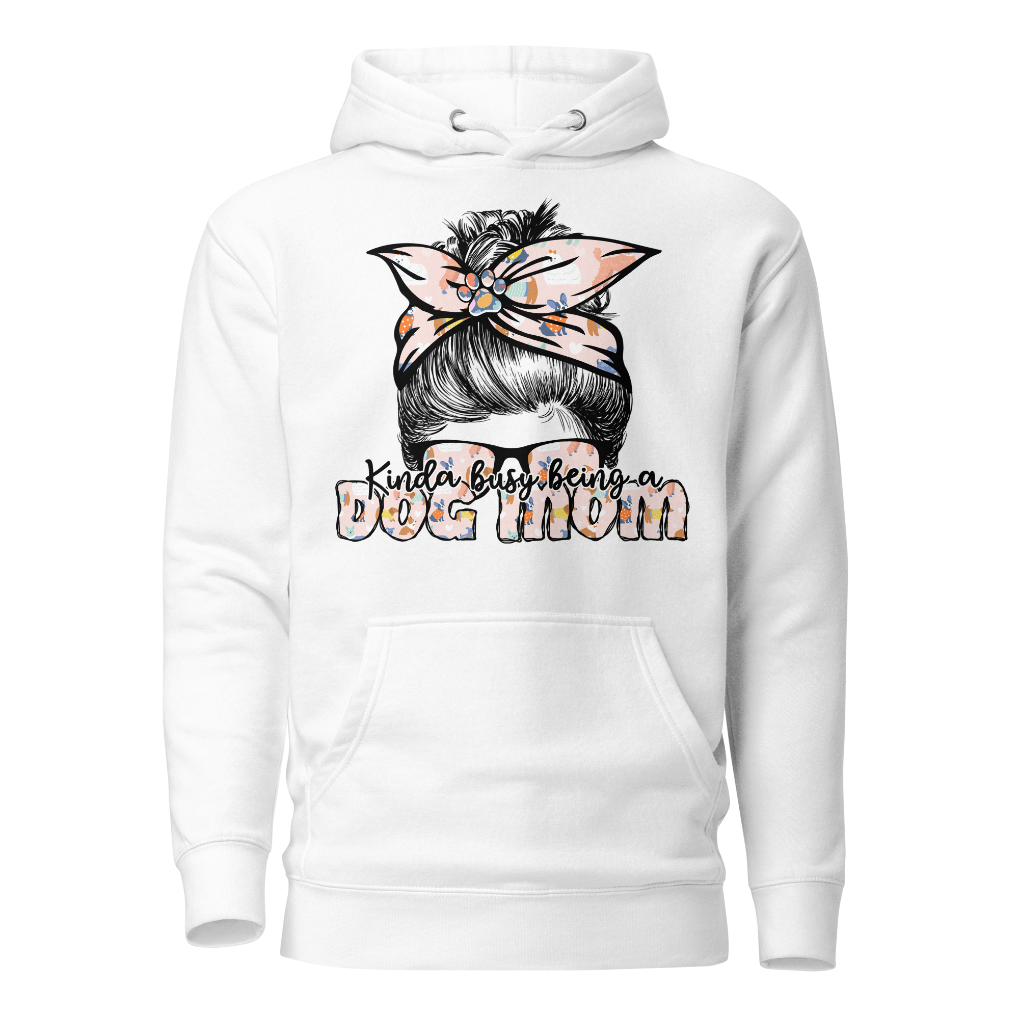 Kinda Busy Being A Dog Mom Unisex Hoodie