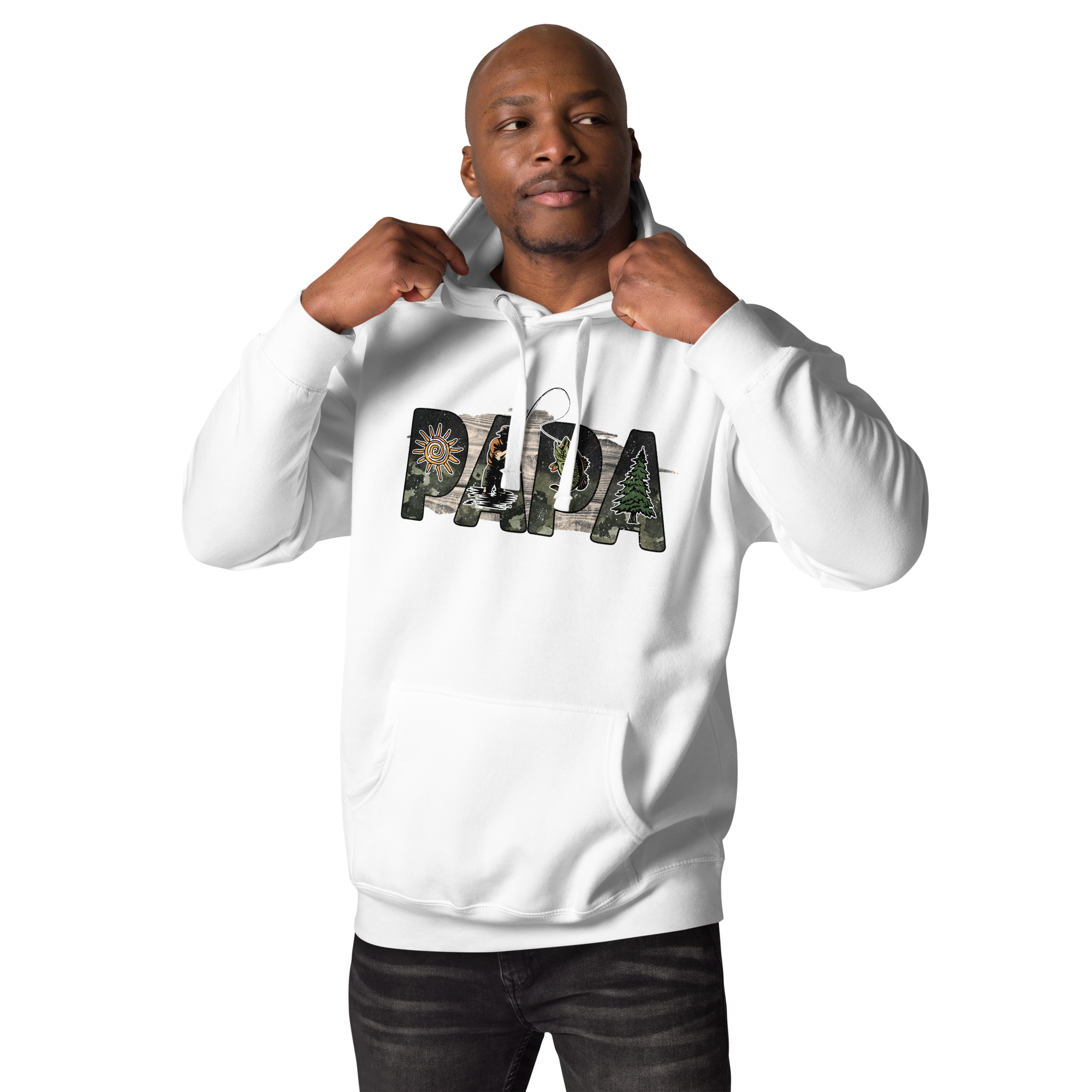 Papa Fishing Dad Unisex Hoodie