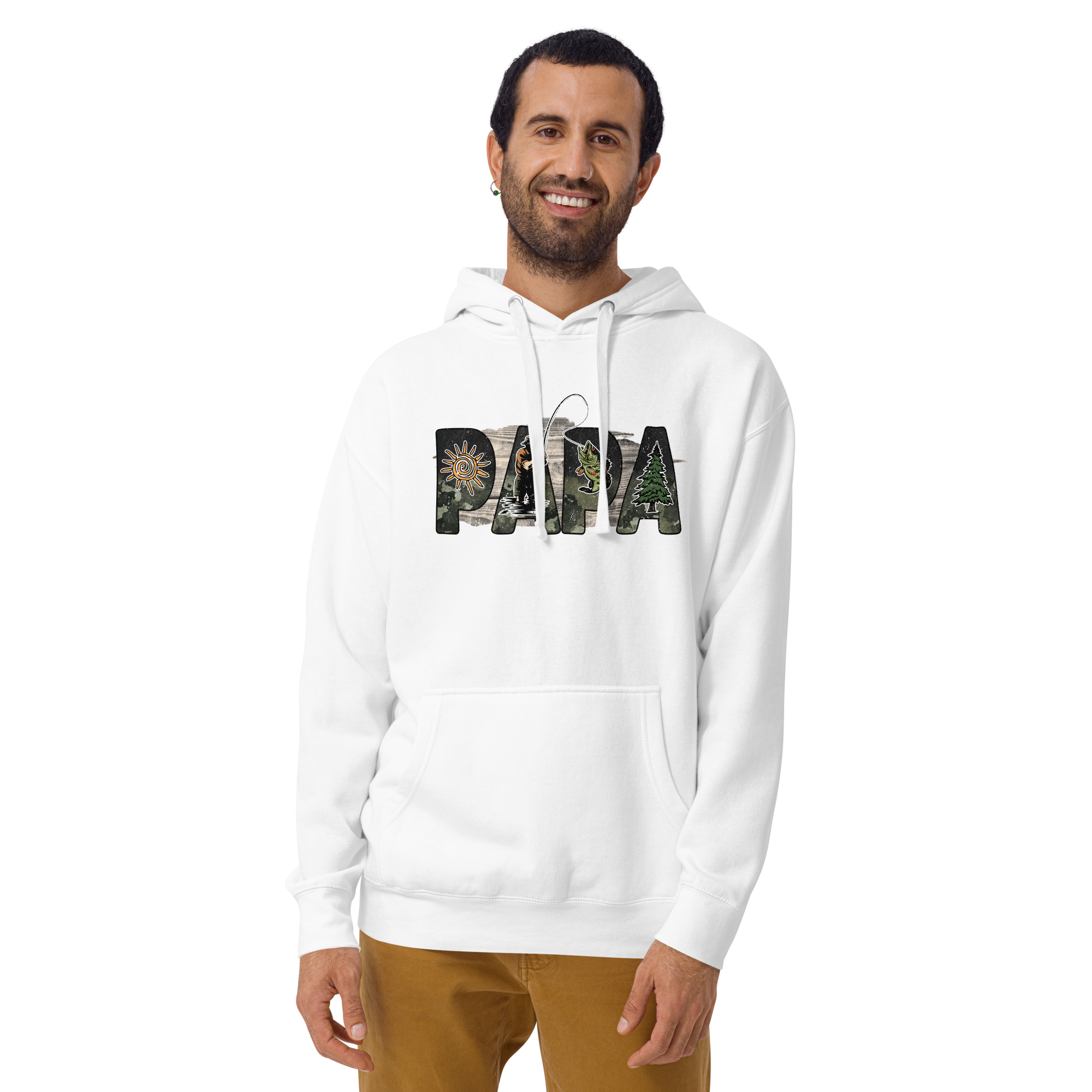 Papa Fishing Dad Unisex Hoodie