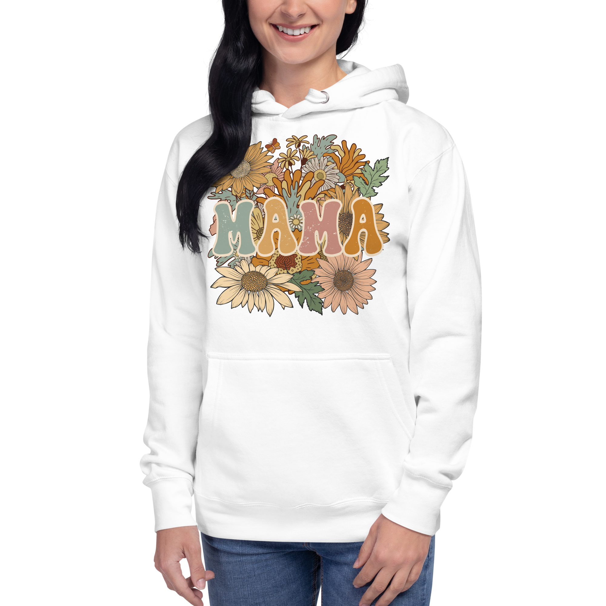 Floral Colorful Mama Unisex Hoodie